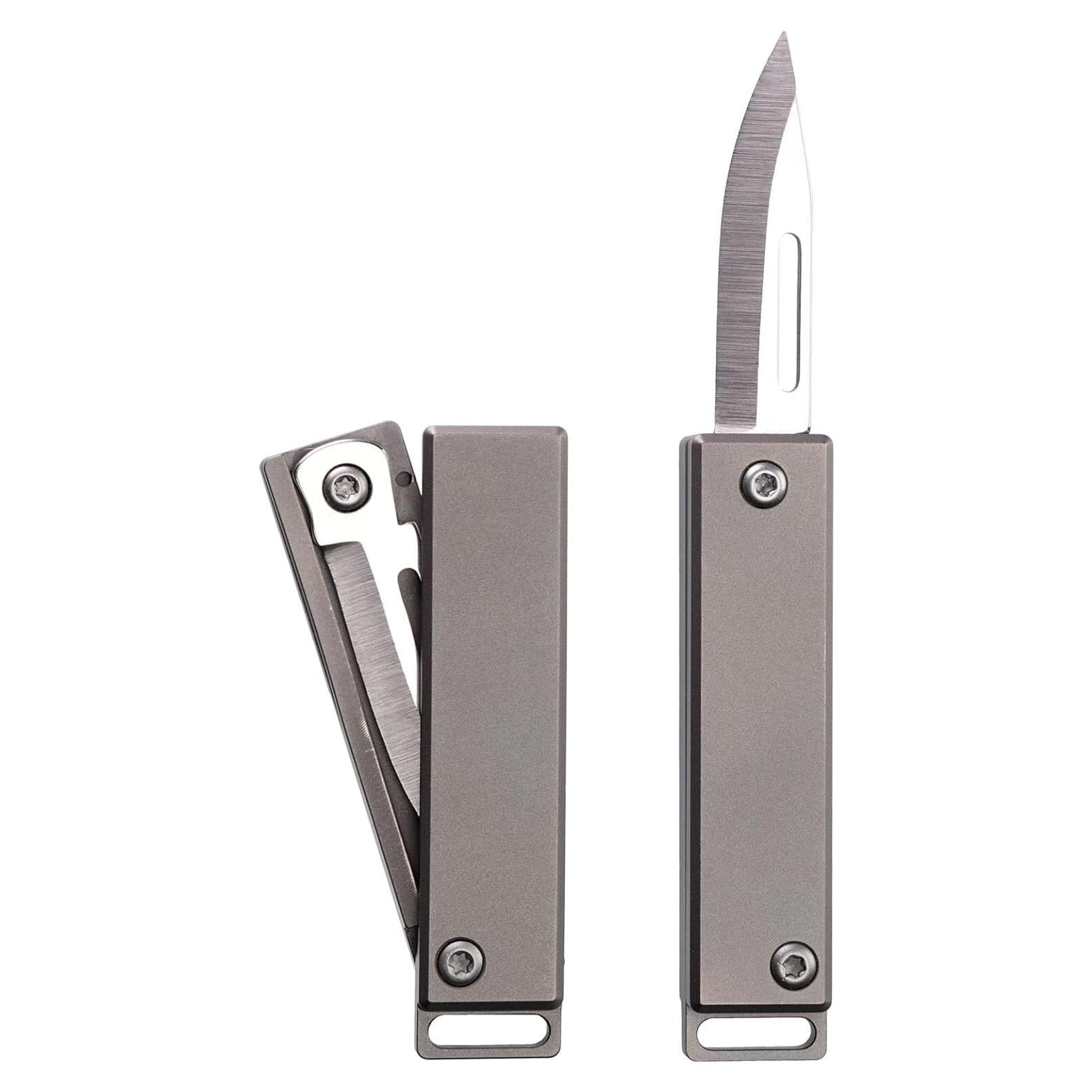 Cuchillo Plegable EDC TIKIDESIGN TKK1 Titanio y Acero D2