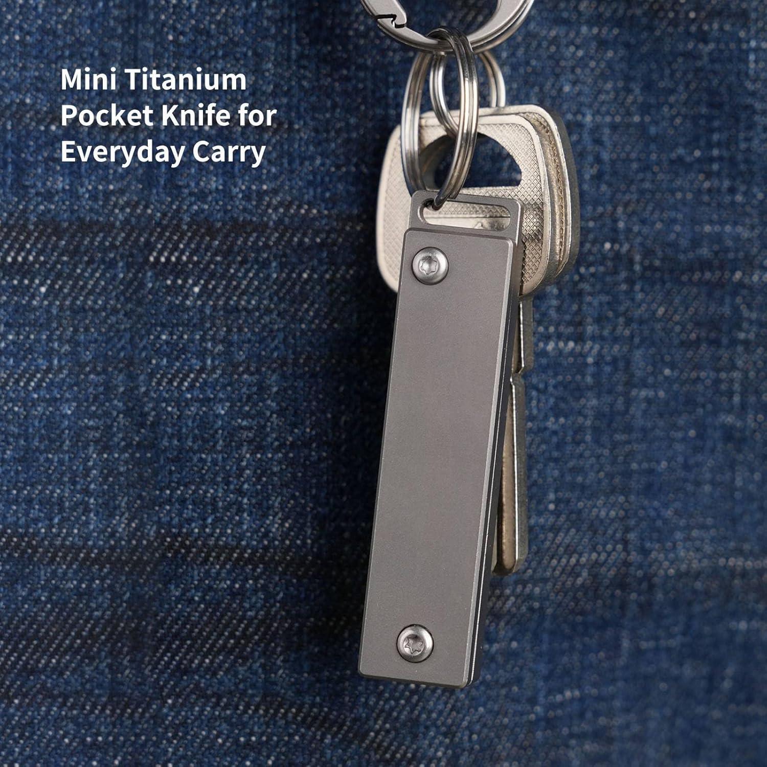 Cuchillo Plegable EDC TIKIDESIGN TKK1 Titanio y Acero D2