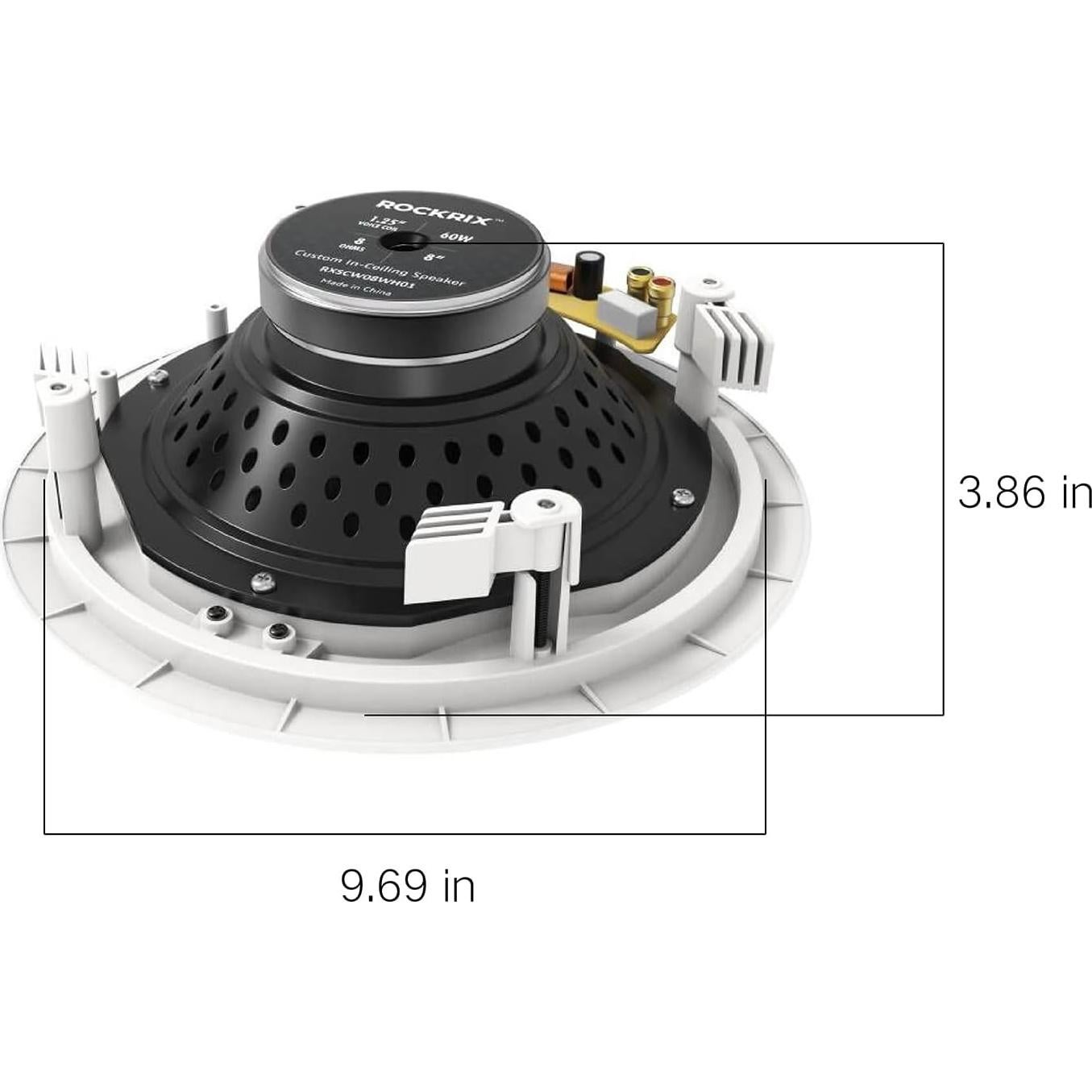 Altavoz de Techo ROCKRIX 3 Vías 8" con Tweeters Duales