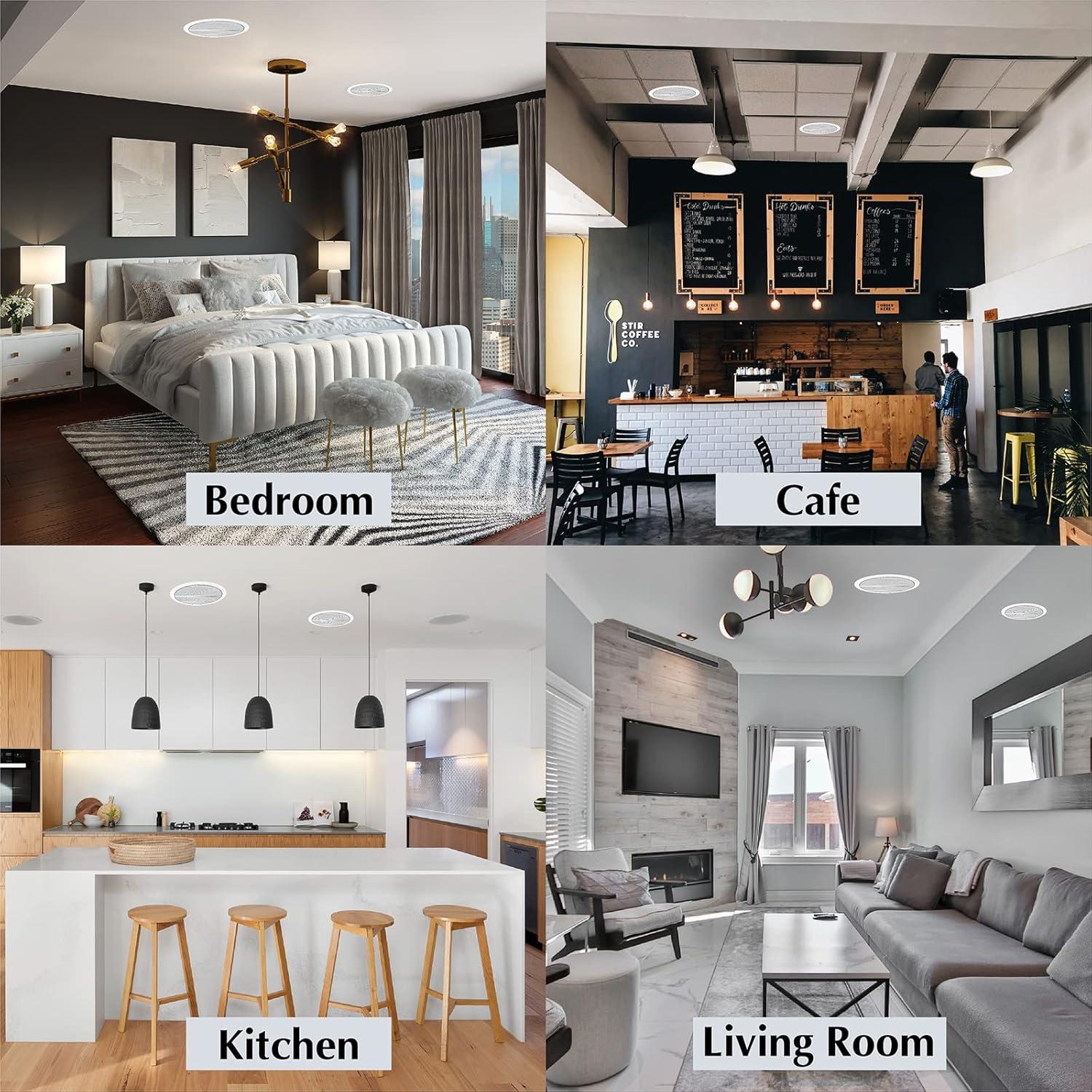 Altavoz de Techo ROCKRIX 3 Vías 8" con Tweeters Duales