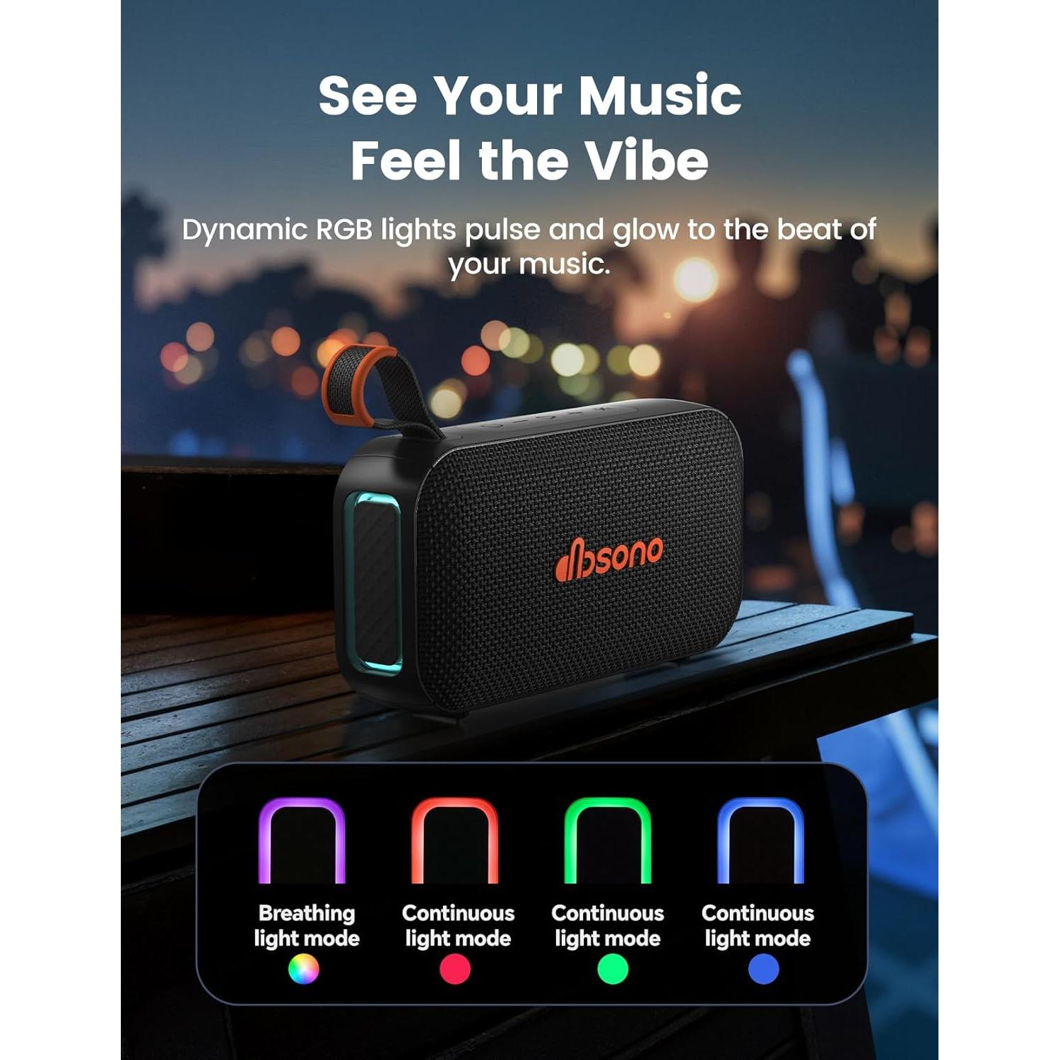 Altavoz Bluetooth Portátil dbsono N8A 30H Resistente al Agua