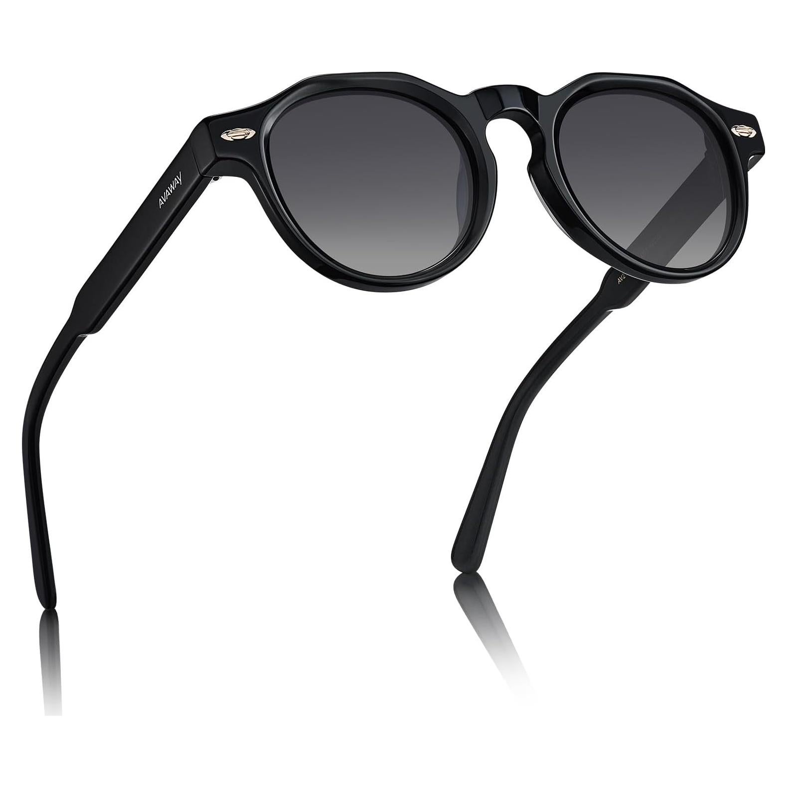 Gafas de sol redondas AVAWAY polarizadas UV protección hombres