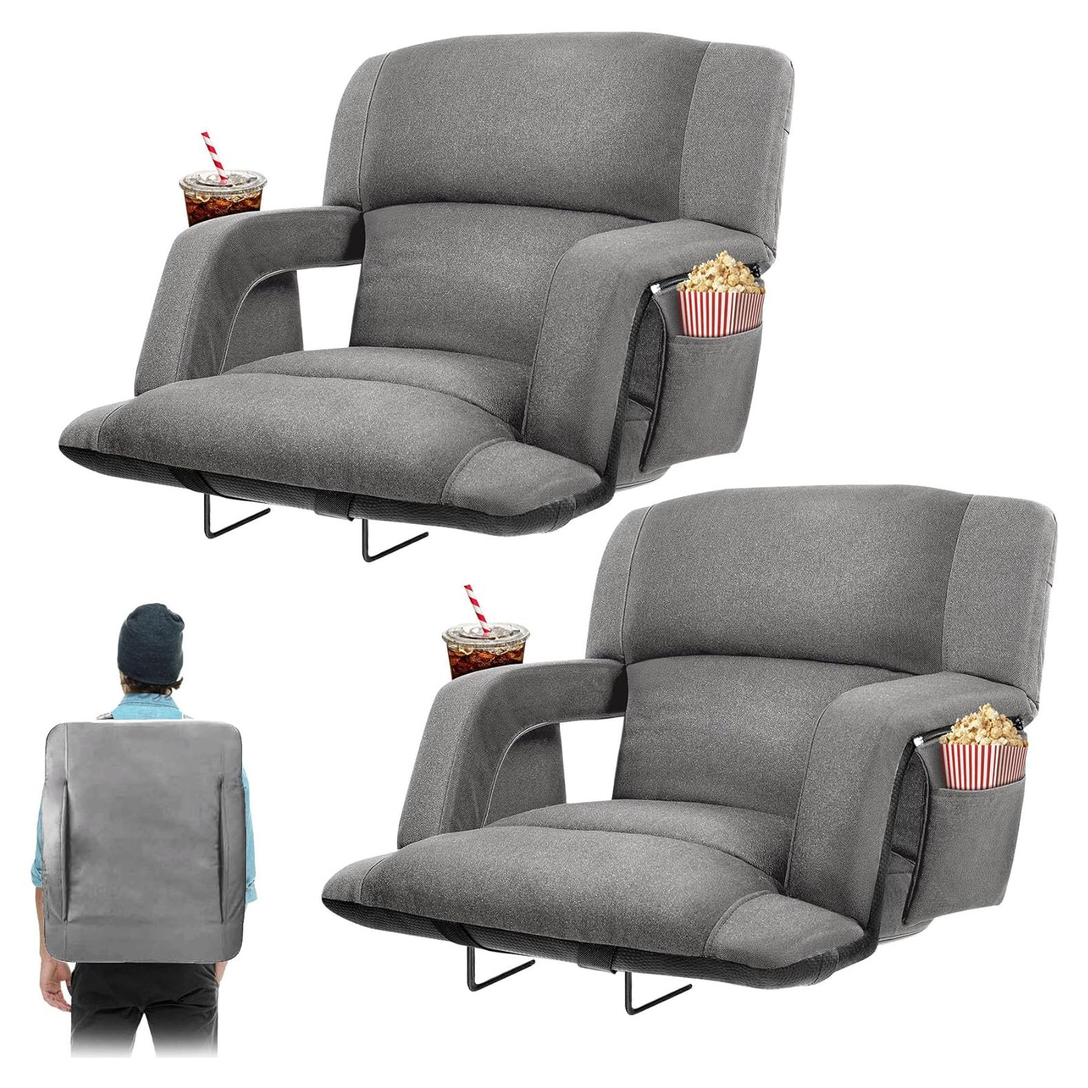 Sillas de Gradas Plegables CJdropshipping Anchas 66cm Gris