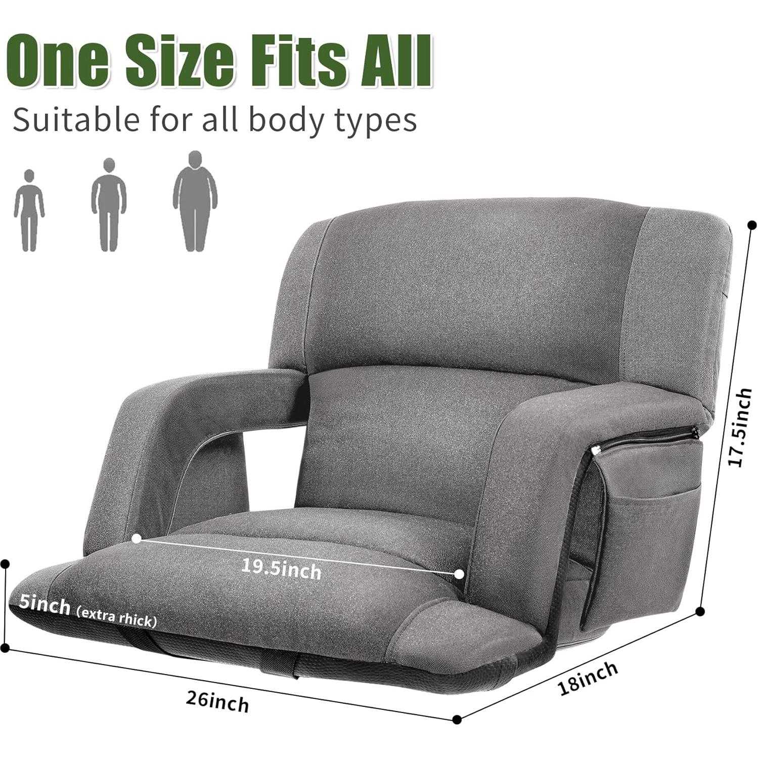 Sillas de Gradas Plegables CJdropshipping Anchas 66cm Gris