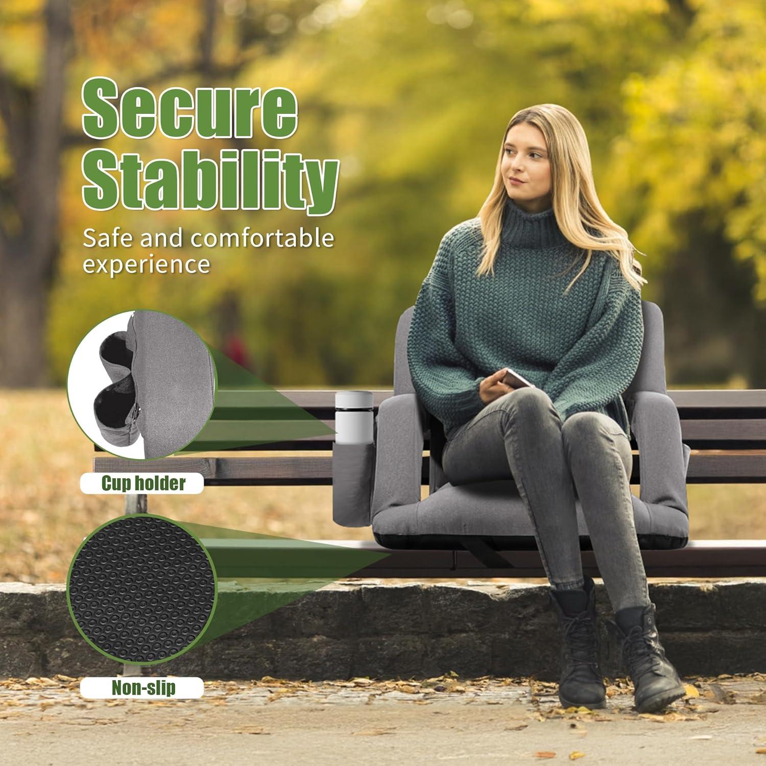 Sillas de Gradas Plegables CJdropshipping Anchas 66cm Gris