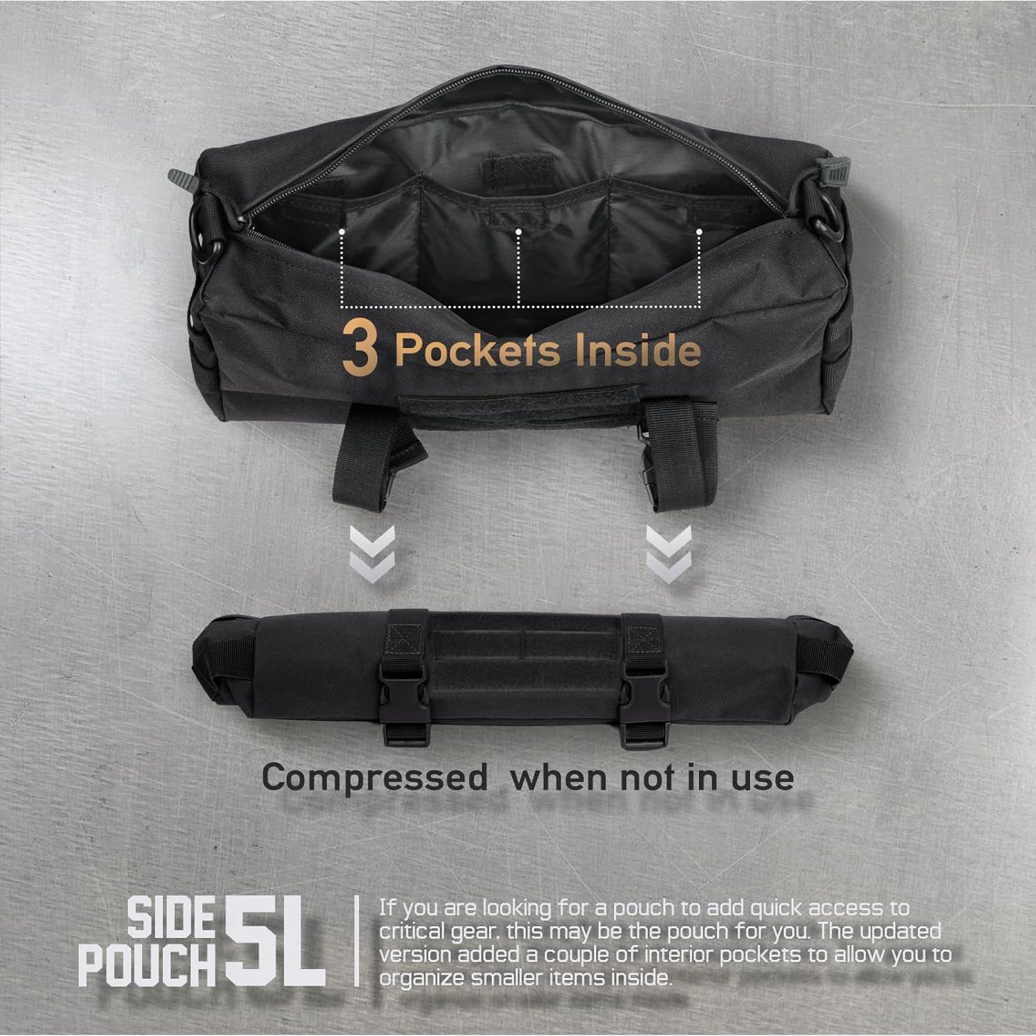 Bolsa Táctica WYNEX Molle Incremental 5L Negra EDC