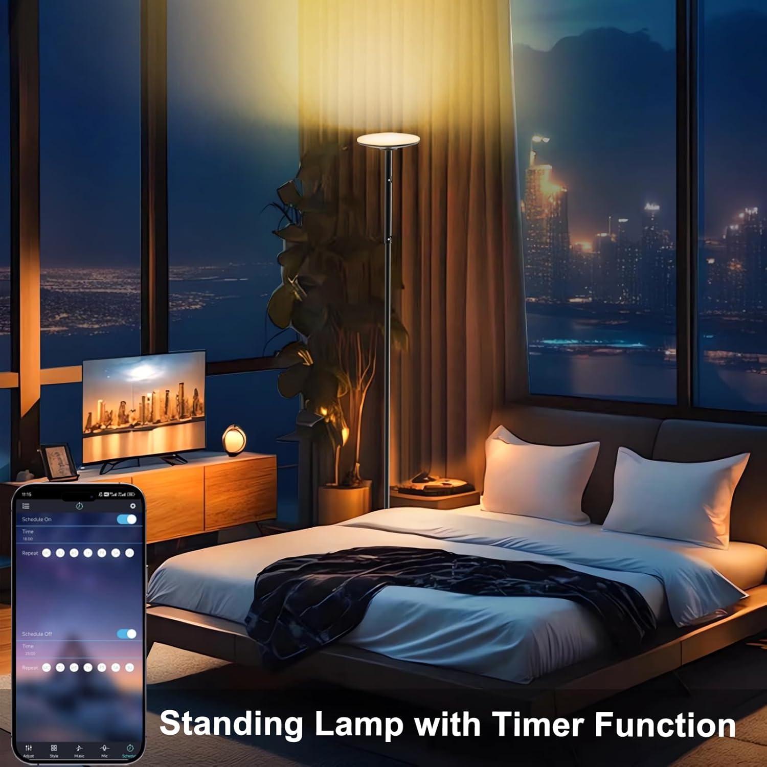 Lámpara de Pie Inteligente Echosari RGB 67" con Control APP