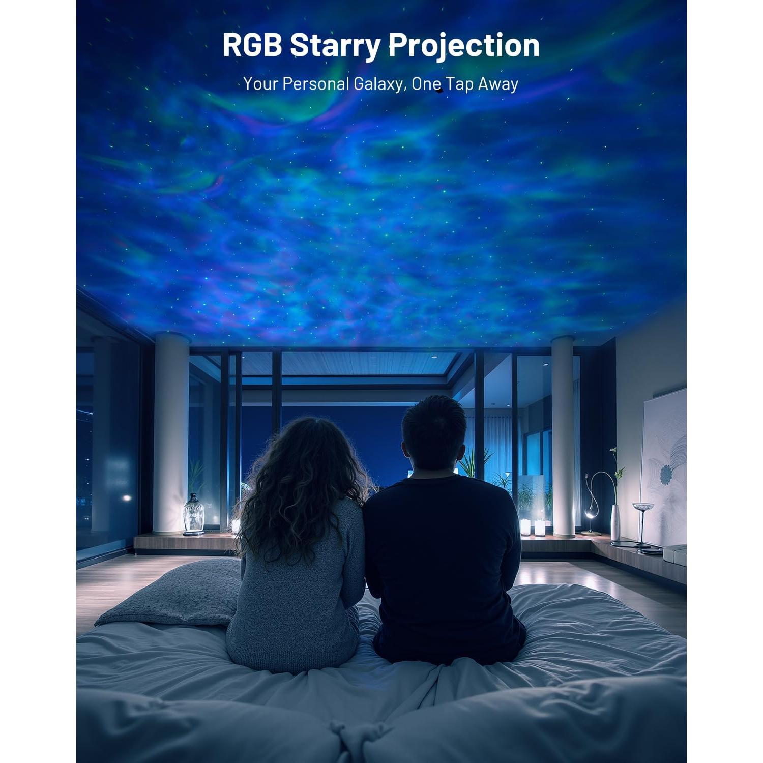 Lámpara de Pie LED Dinoho 175 cm Proyector Estrellas RGB