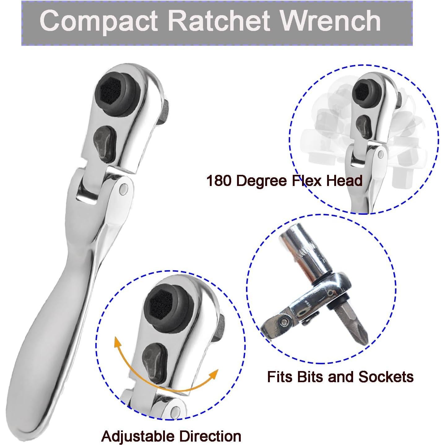 Juego de Llaves de Carraca COTOUXKER Mini 1/4 con Puntas