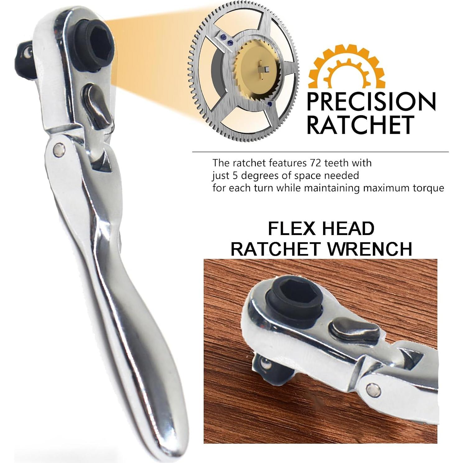 Juego de Llaves de Carraca COTOUXKER Mini 1/4 con Puntas