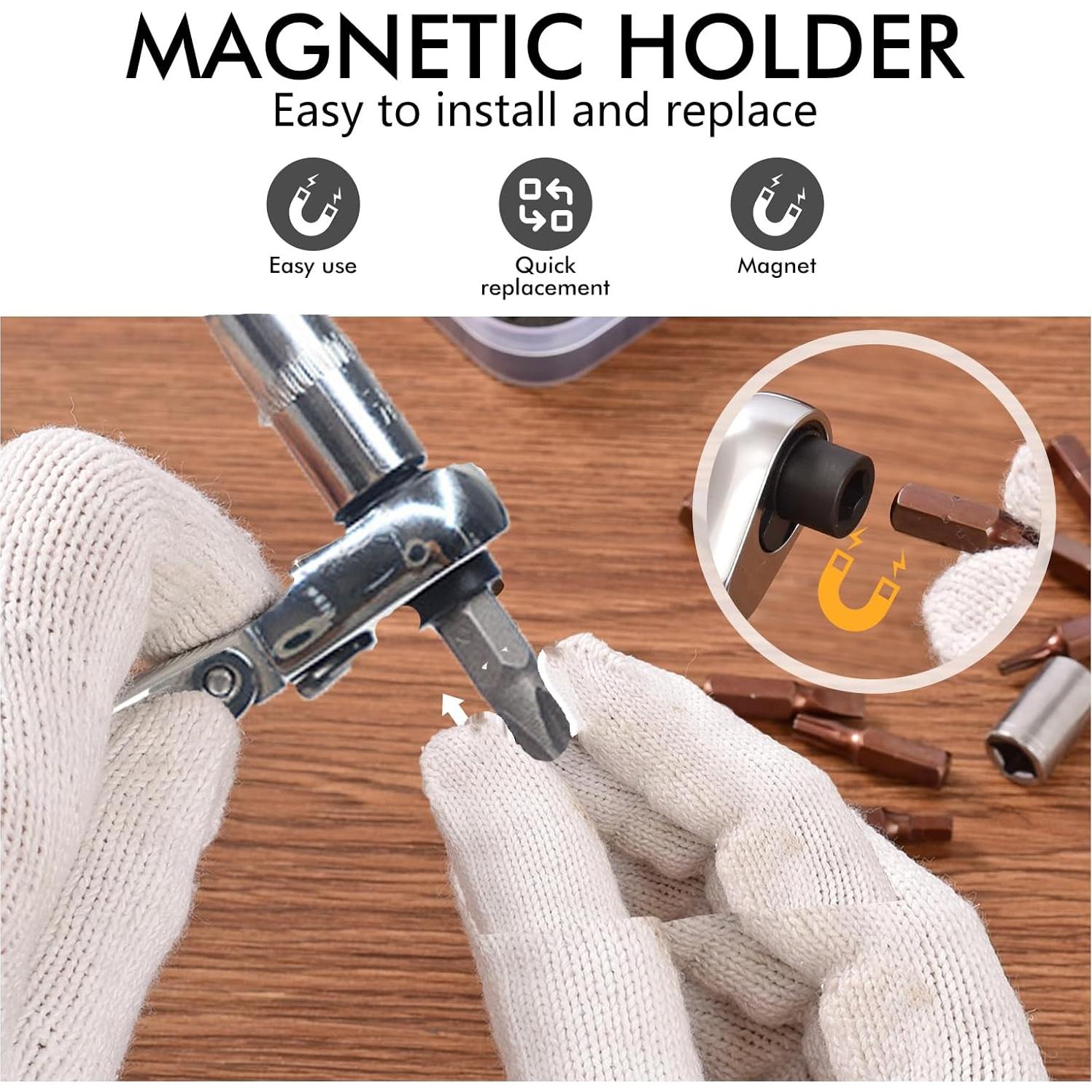 Juego de Llaves de Carraca COTOUXKER Mini 1/4 con Puntas