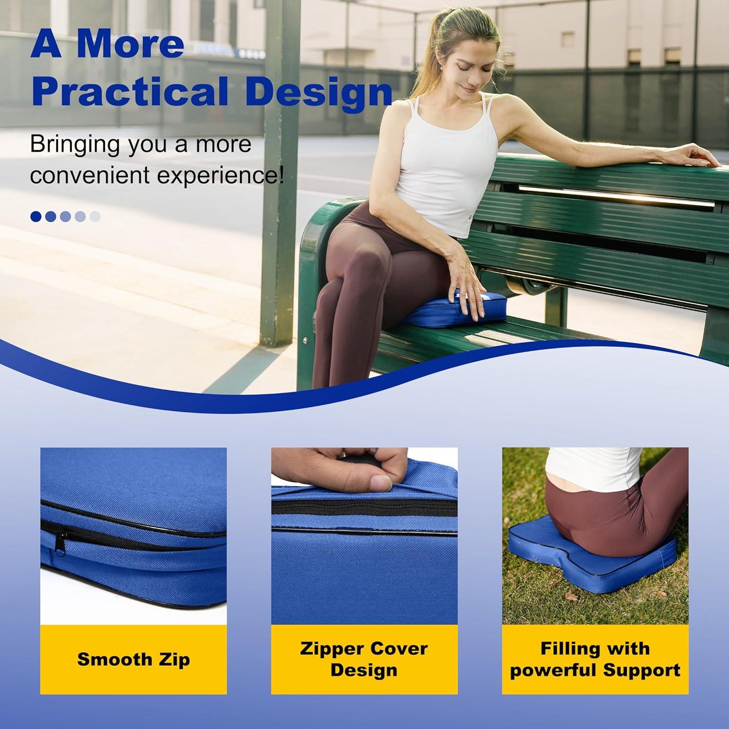 Cojines para Asientos de Estadio FASTMOMENT - 2 Pcs Azul