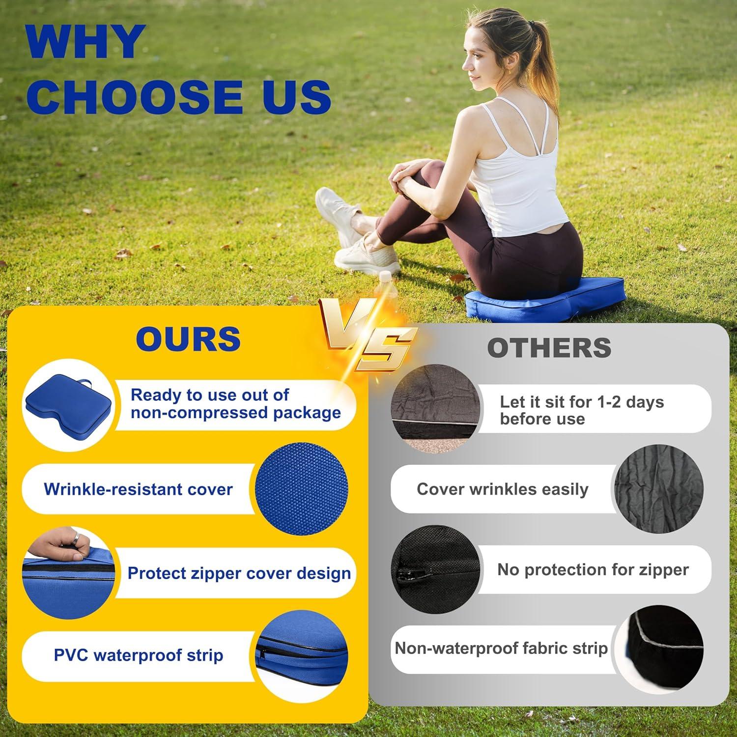 Cojines para Asientos de Estadio FASTMOMENT - 2 Pcs Azul