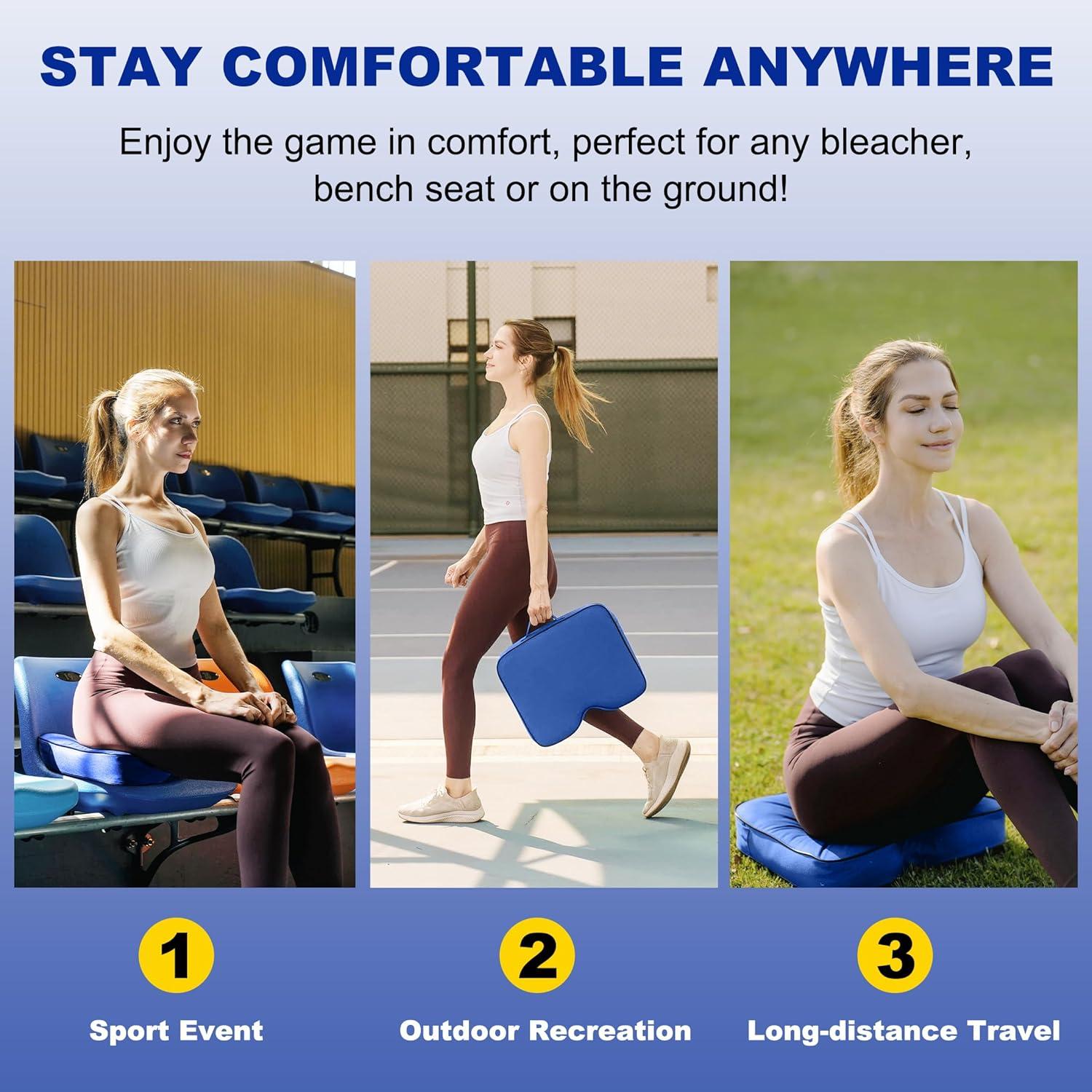 Cojines para Asientos de Estadio FASTMOMENT - 2 Pcs Azul