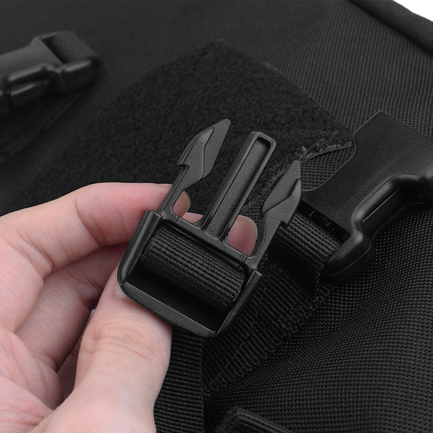 Bolsa Táctica Multiusos AMYIPO Negra 2 PCS 35.56x10.16x15.24 cm