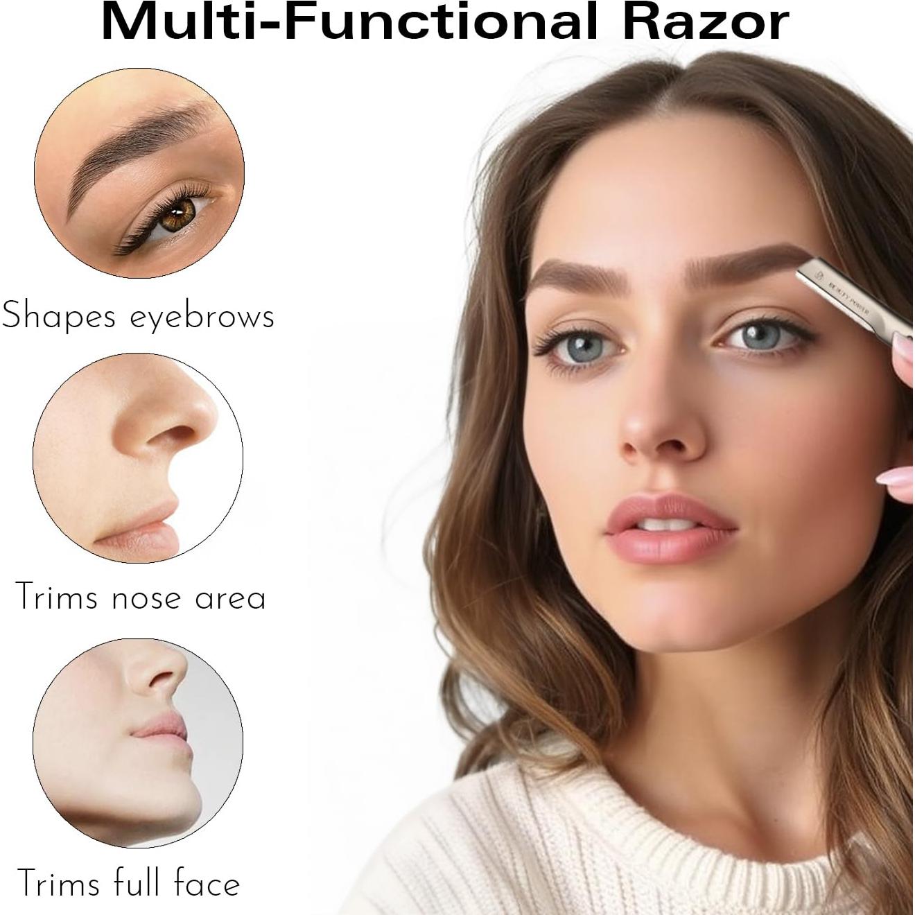 Rasuradora de Cejas Beauty Power con 6 Cuchillas - Plata