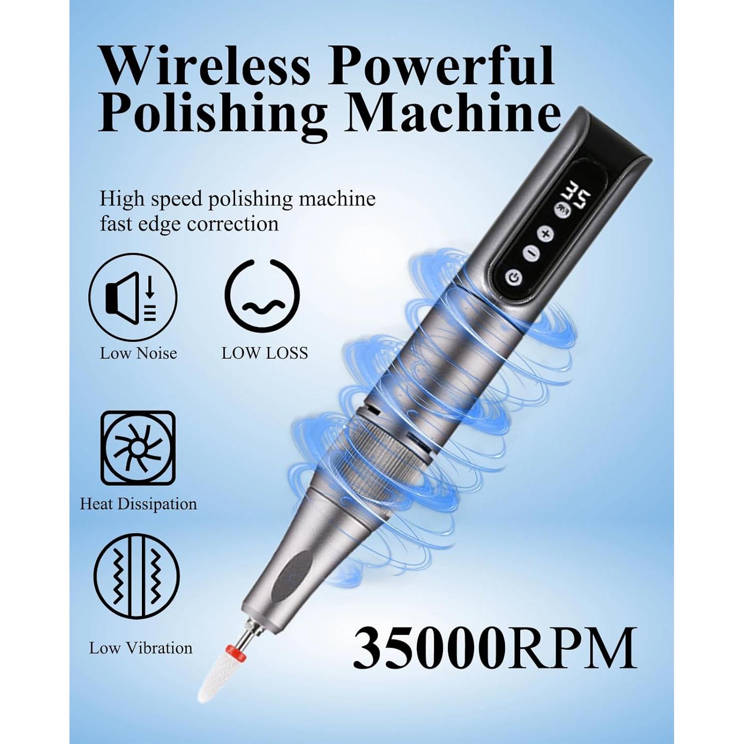 Pulidor Mini Inalámbrico JOIRACK USB 35000 RPM con 11 Accesorios