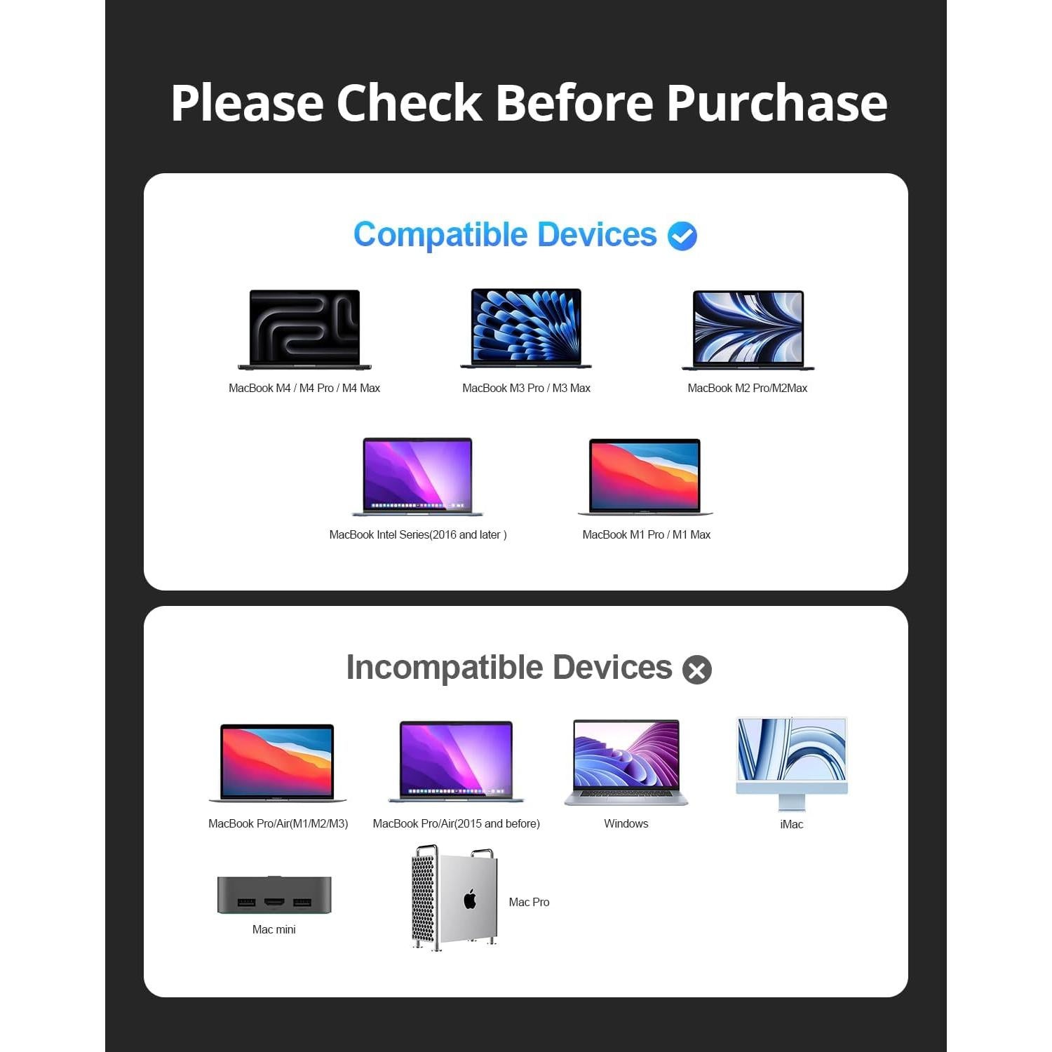 Estación de Acoplamiento USB C 4URPC Doble Monitor 4K 100W