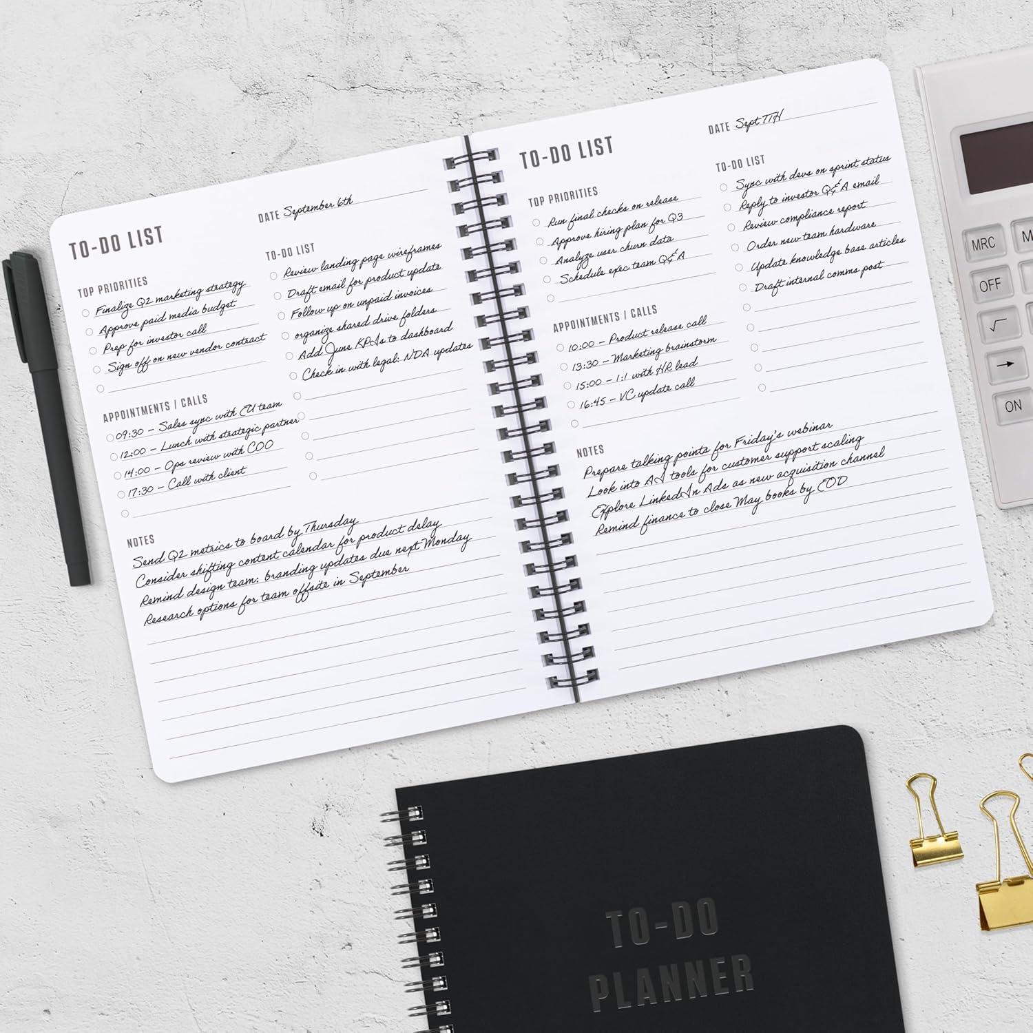 Cuaderno Planificador Diario ZICOTO 120 Páginas Antracita