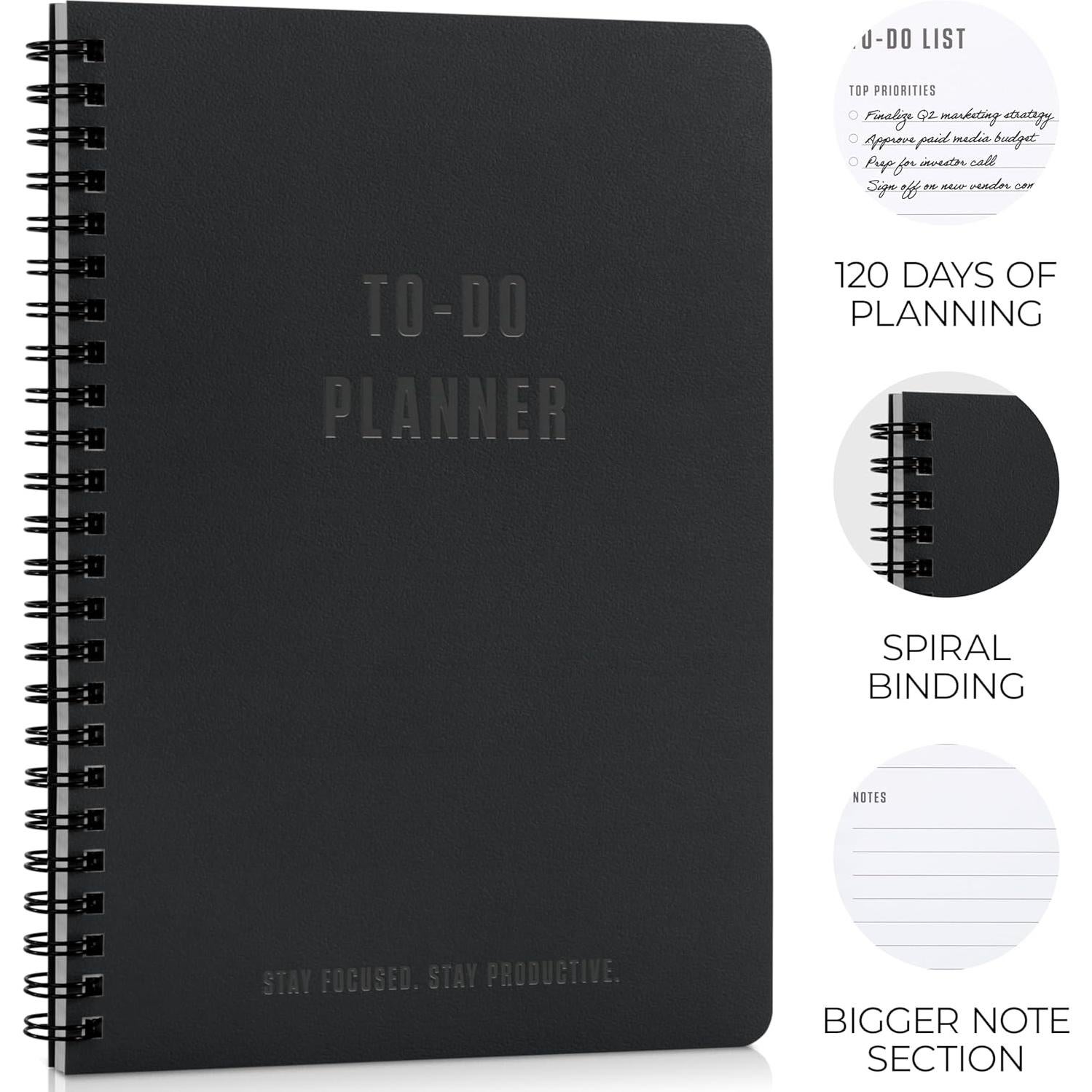 Cuaderno Planificador Diario ZICOTO 120 Páginas Antracita