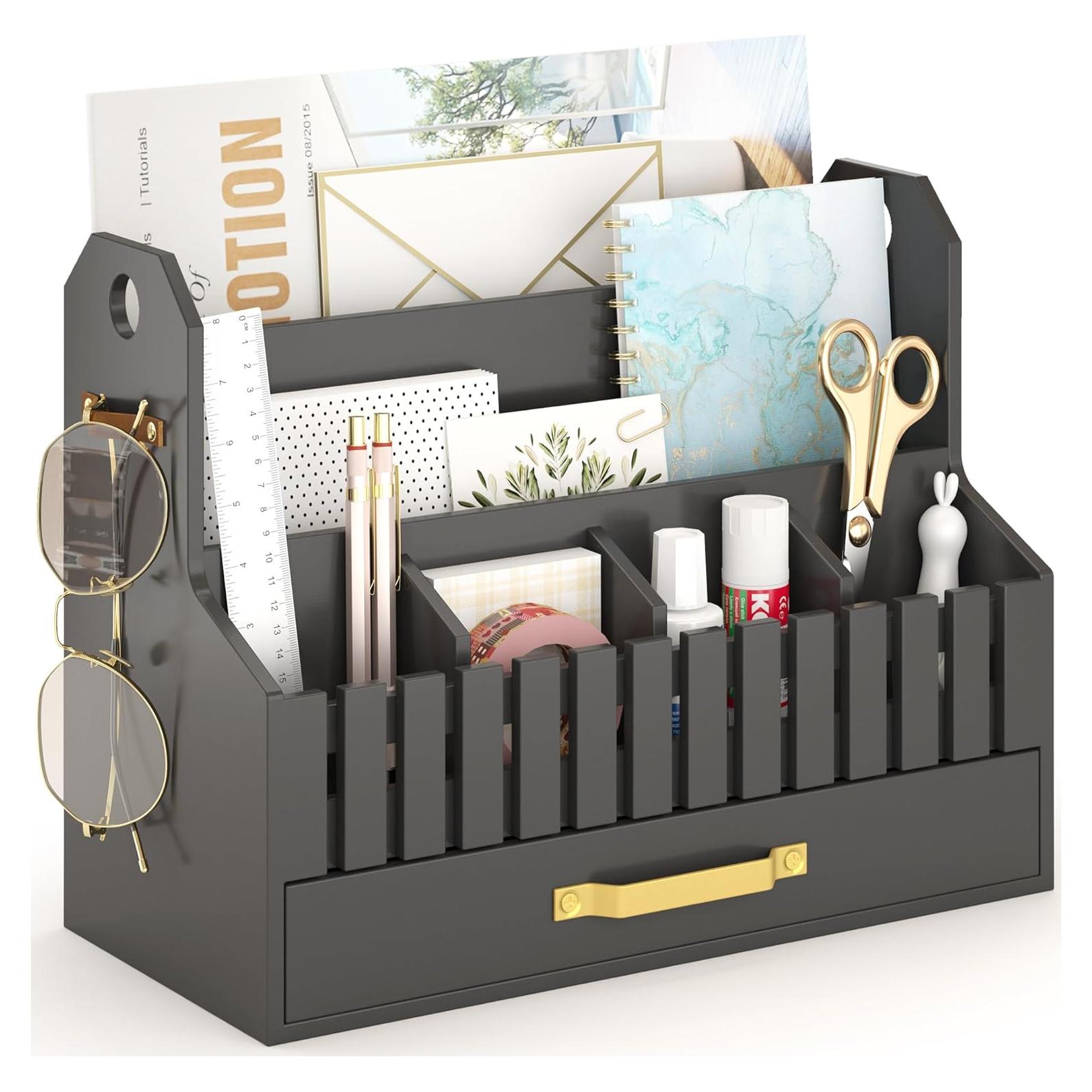 Organizador de Correo de Bambú Wisuce Essentials Negro 1 Cuenta