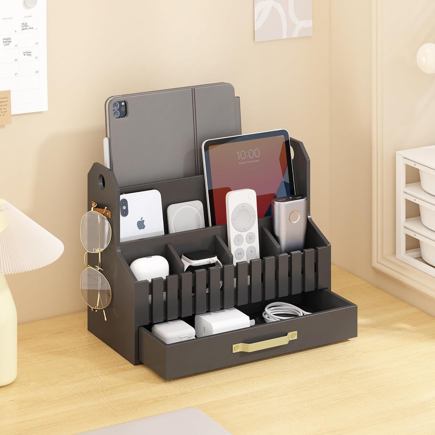 Organizador de Correo de Bambú Wisuce Essentials Negro 1 Cuenta