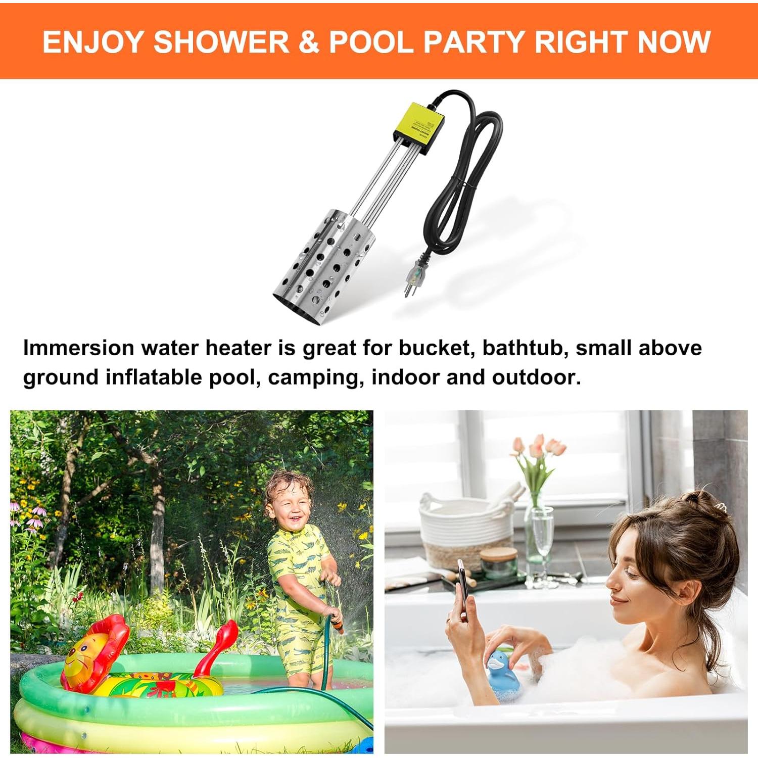 Calentador de Inmersión GESAIL 1000W Acero Inoxidable 19L