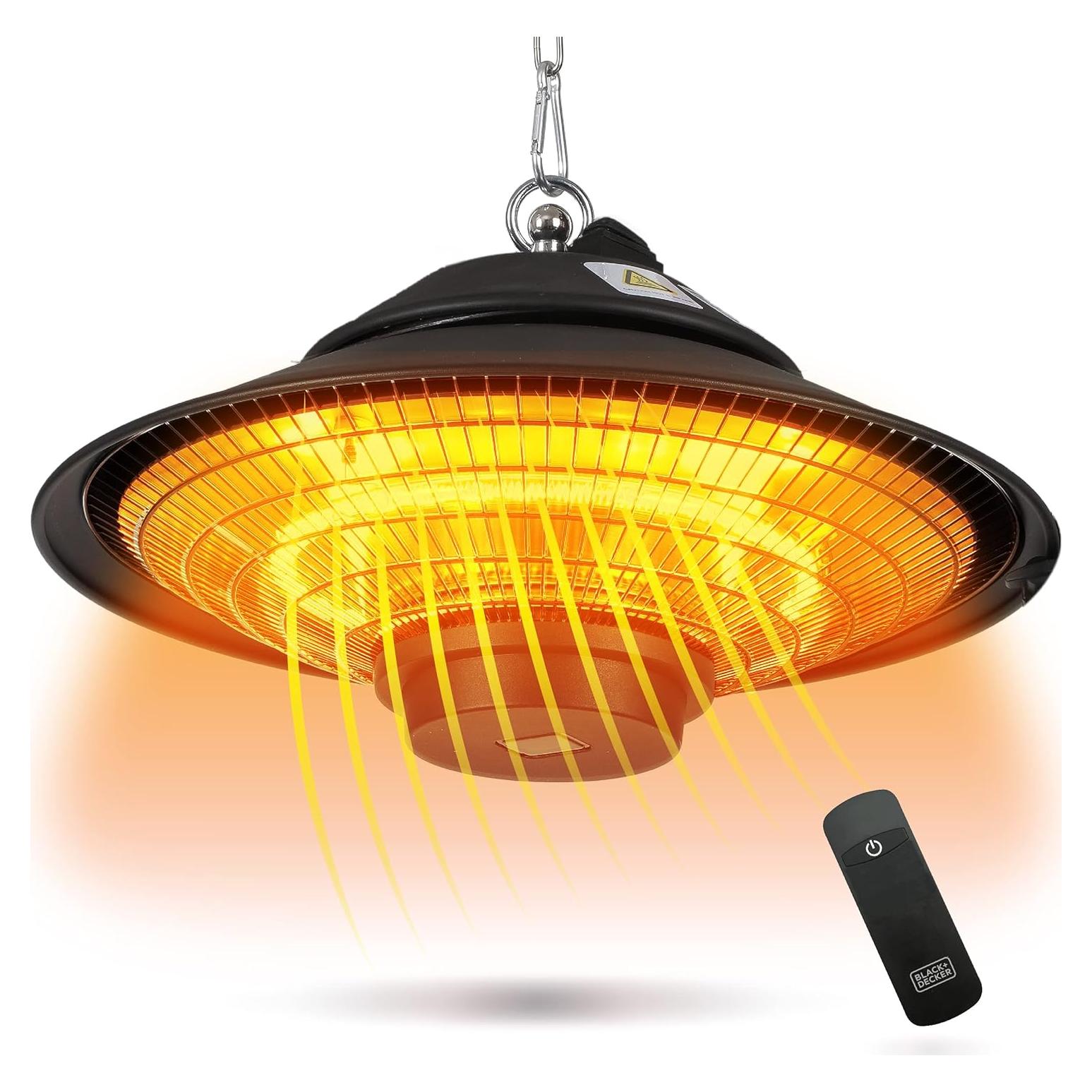 Calentador Eléctrico de Patio BLACK+DECKER 1500W Montaje Techo