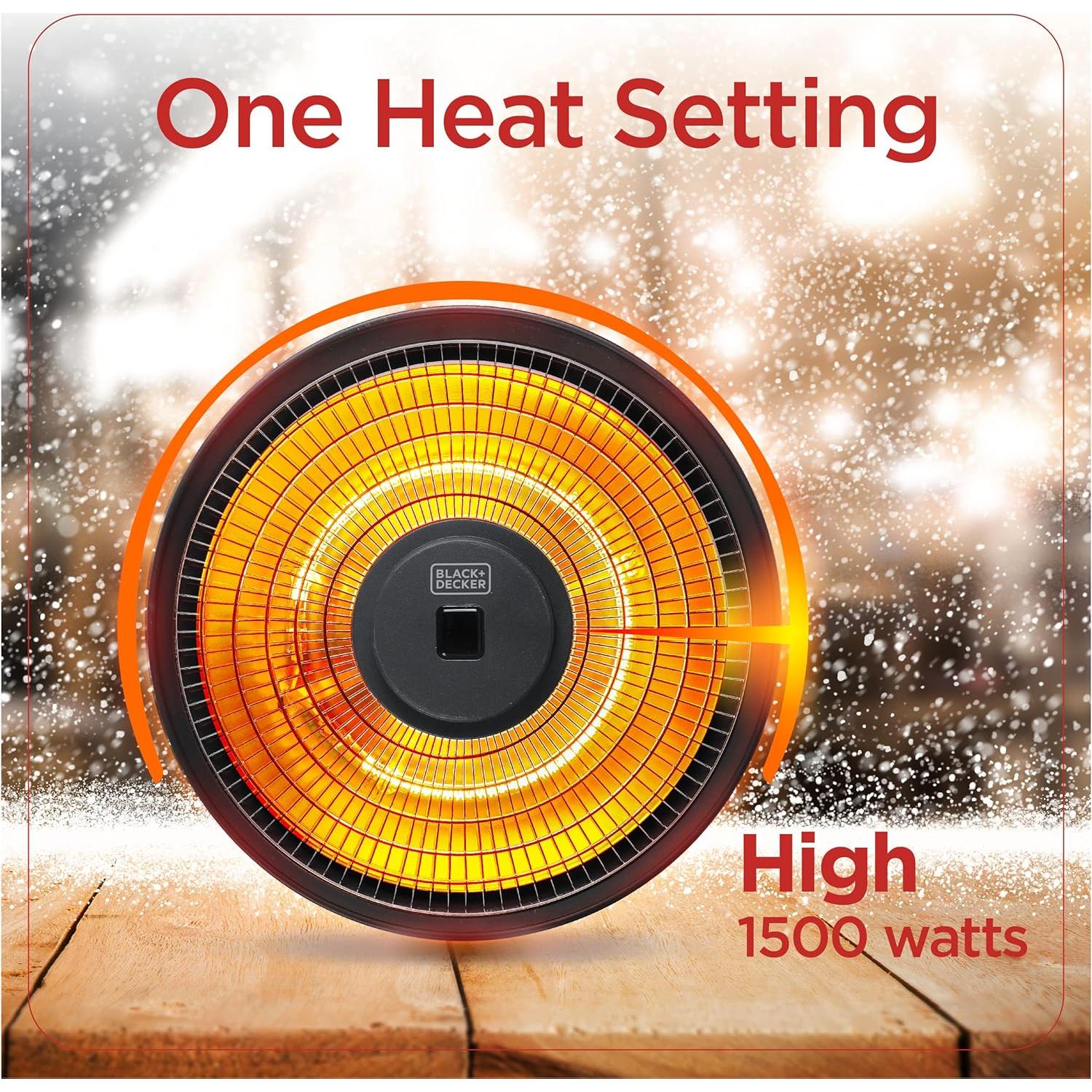 Calentador Eléctrico de Patio BLACK+DECKER 1500W Montaje Techo