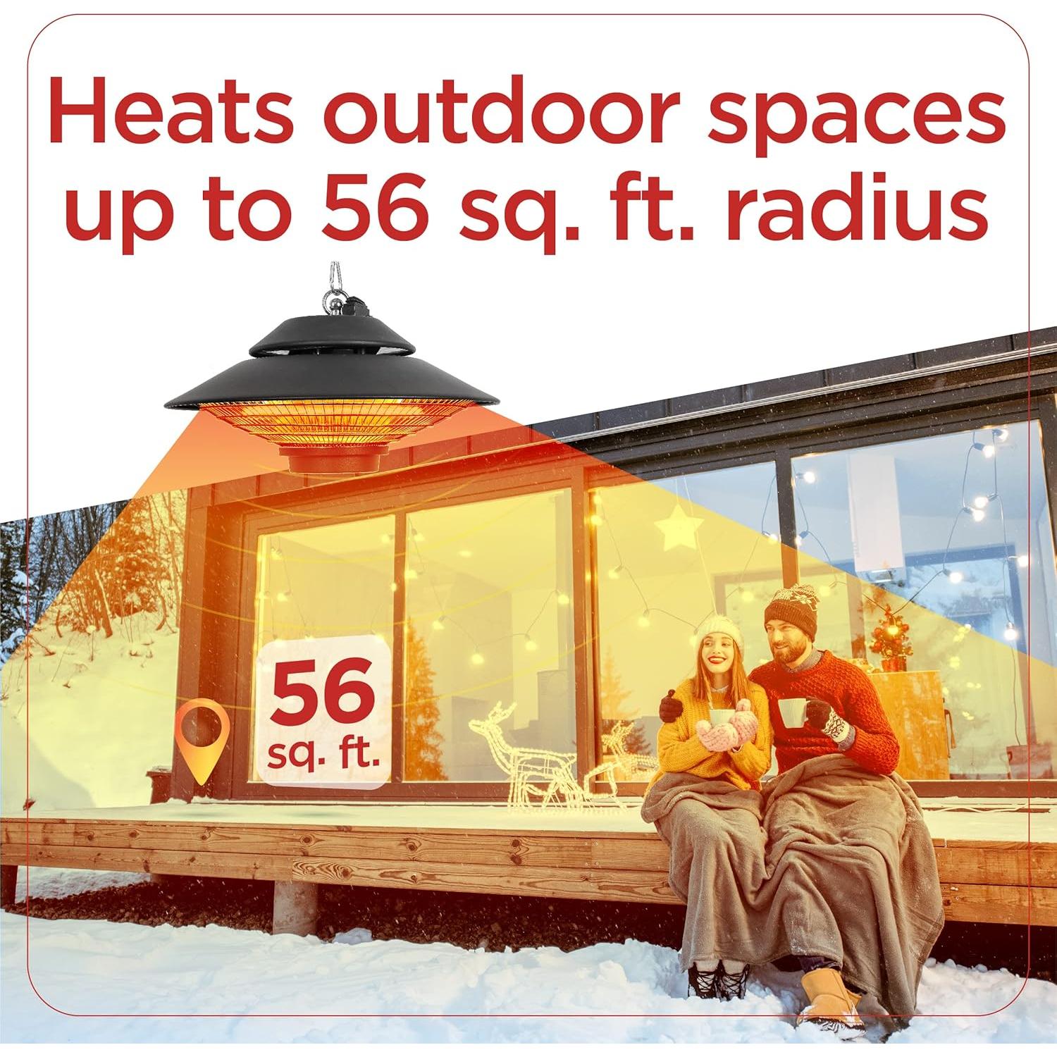 Calentador Eléctrico de Patio BLACK+DECKER 1500W Montaje Techo