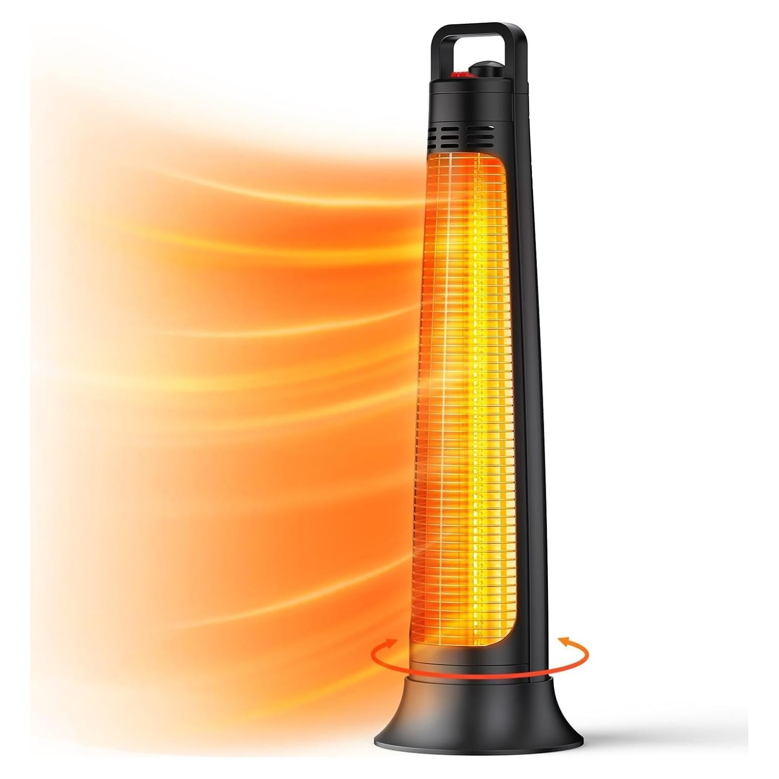 Calentador Eléctrico Portátil FLOWBREEZE 1200W Oscilante 60°