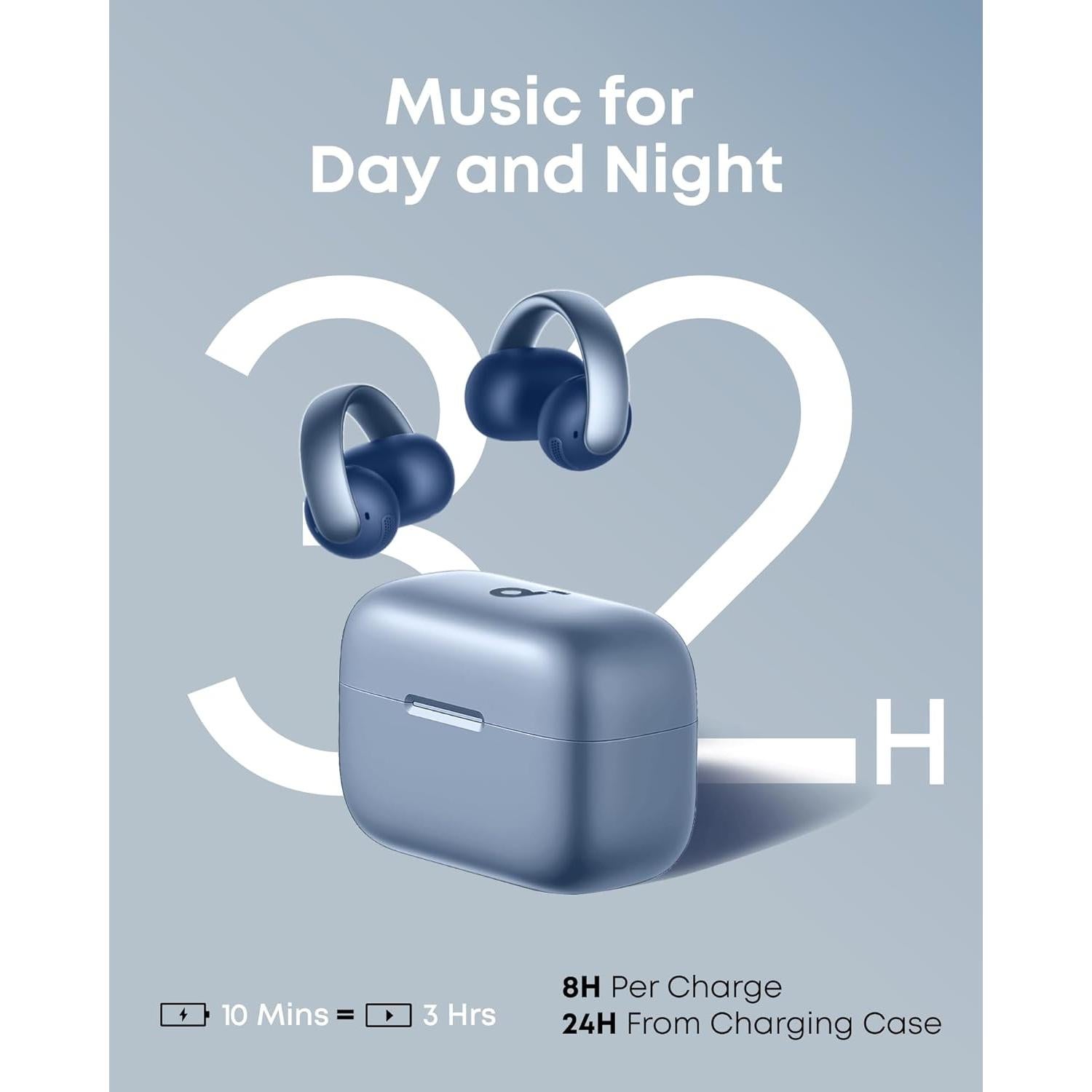 Auriculares Inalámbricos Anker Soundcore AeroClip - Azul Glaciar