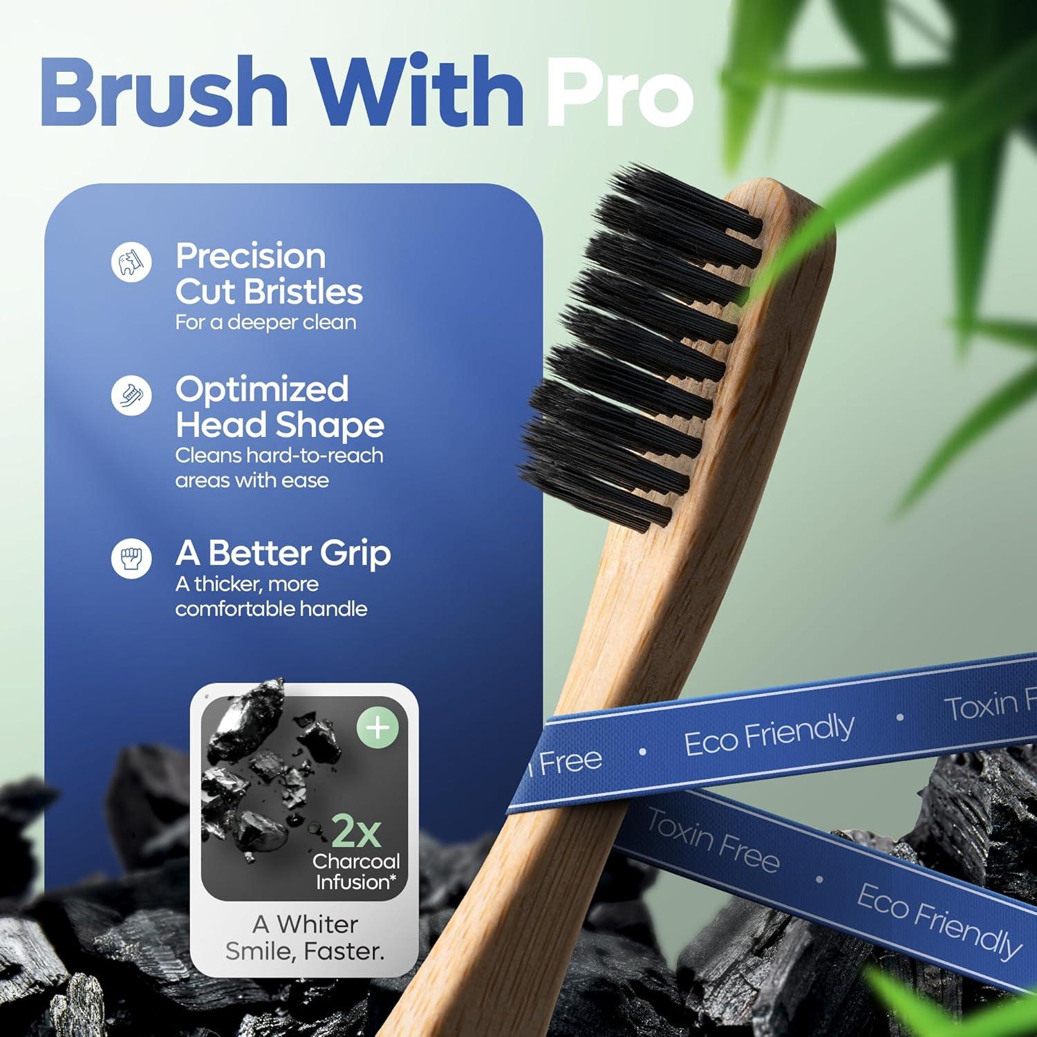 Cepillos de Dientes de Bambú SmartLifeco PRO - 6 Unidades Ecológicos