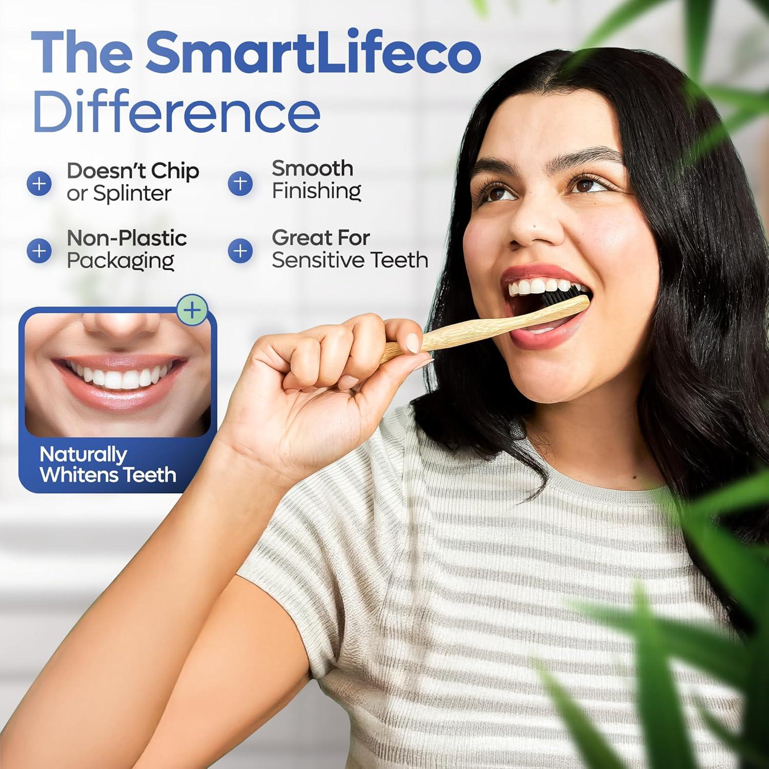 Cepillos de Dientes de Bambú SmartLifeco PRO - 6 Unidades Ecológicos