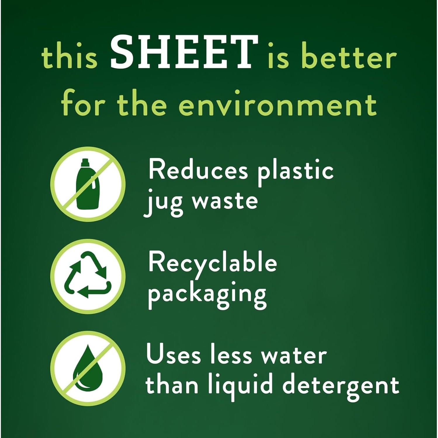 Hojas de detergente Biokleen Free & Clear - 100 cargas, hipoalergénico