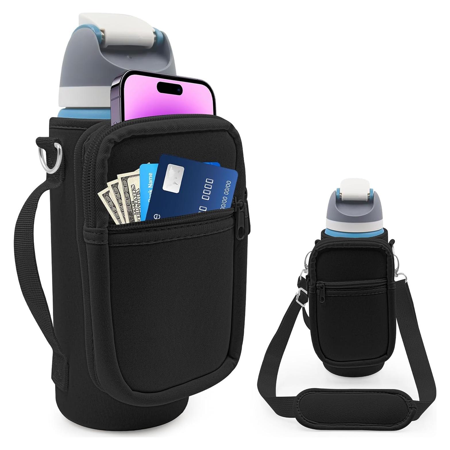 Funda de Neopreno para Botella Owala 32oz con Correa Negra