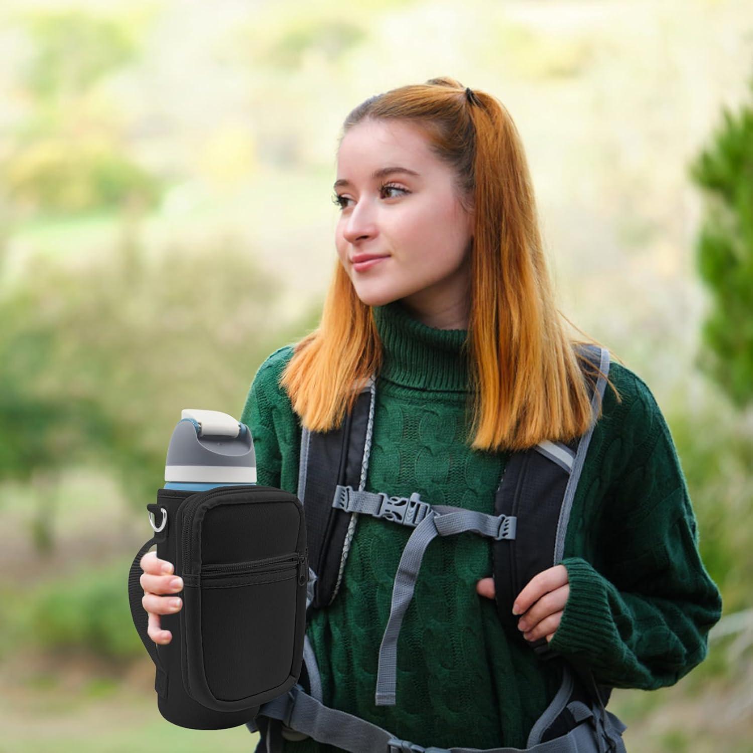 Funda de Neopreno para Botella Owala 32oz con Correa Negra