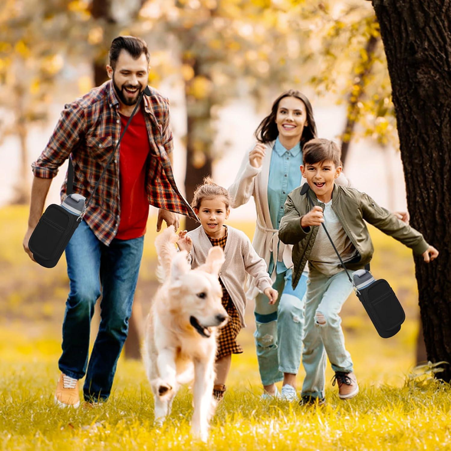 Funda de Neopreno para Botella Owala 32oz con Correa Negra