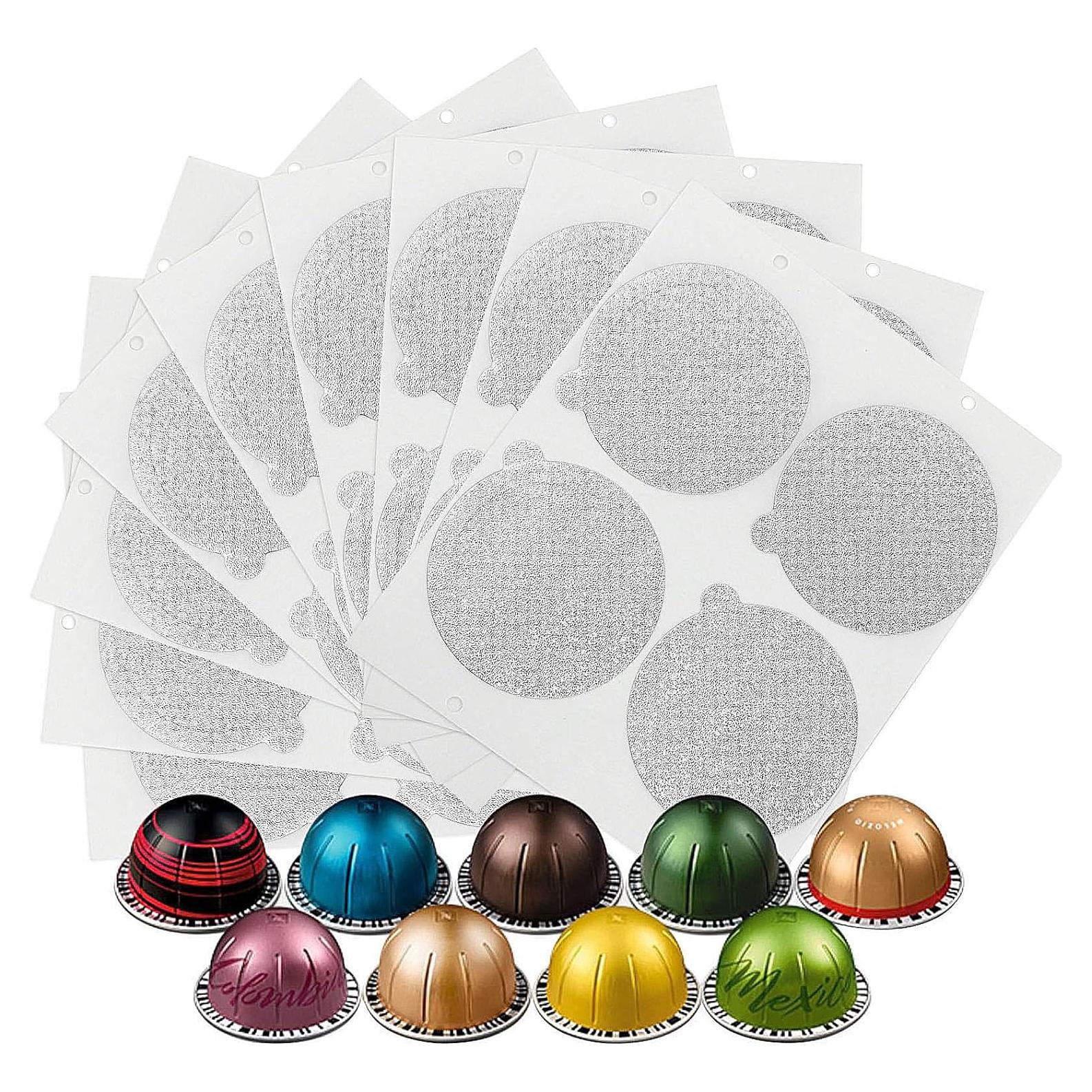 Tapas de Aluminio Clinuse para Cápsulas Nespresso Vertuo 61mm - 100 Pcs