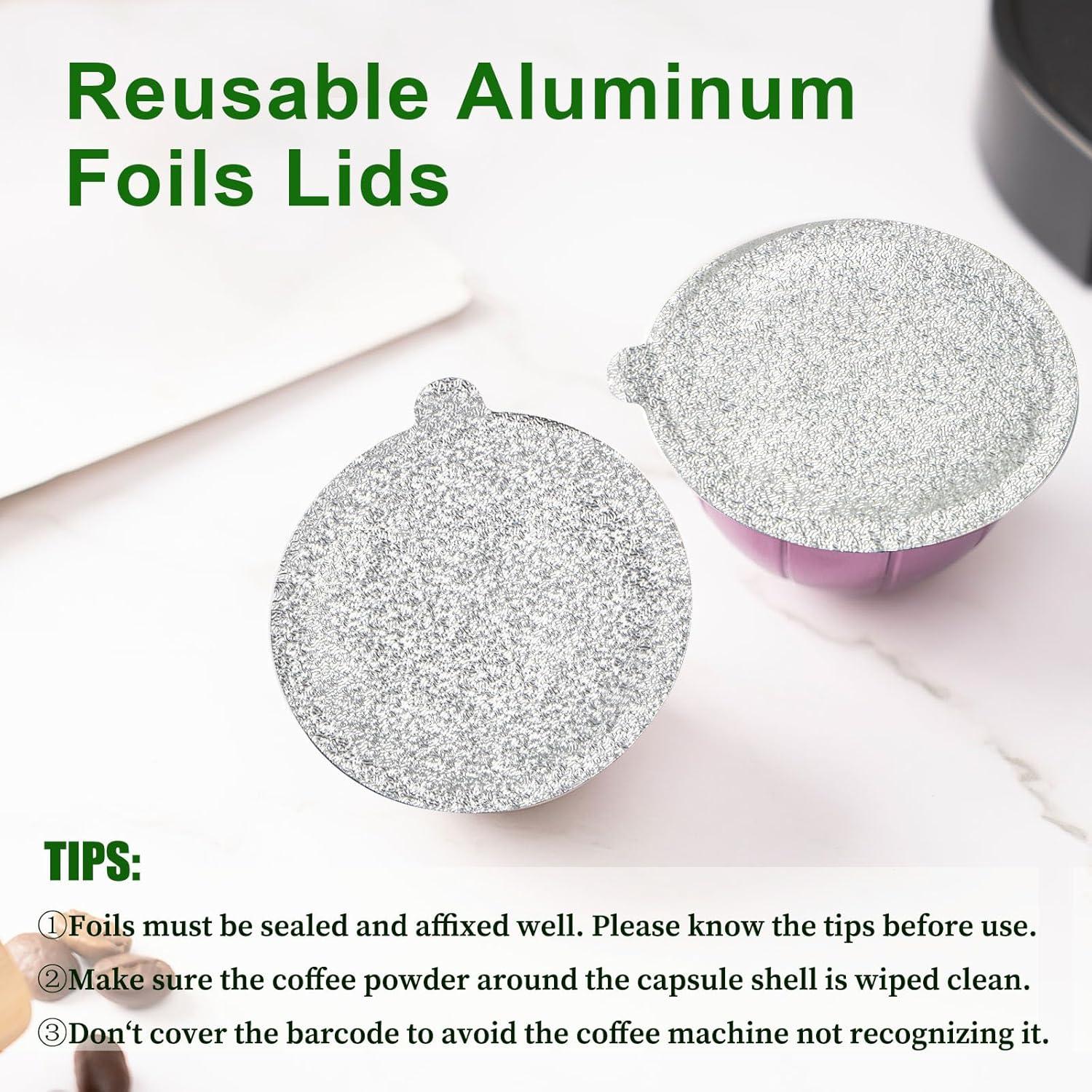 Tapas de Aluminio Clinuse para Cápsulas Nespresso Vertuo 61mm - 100 Pcs