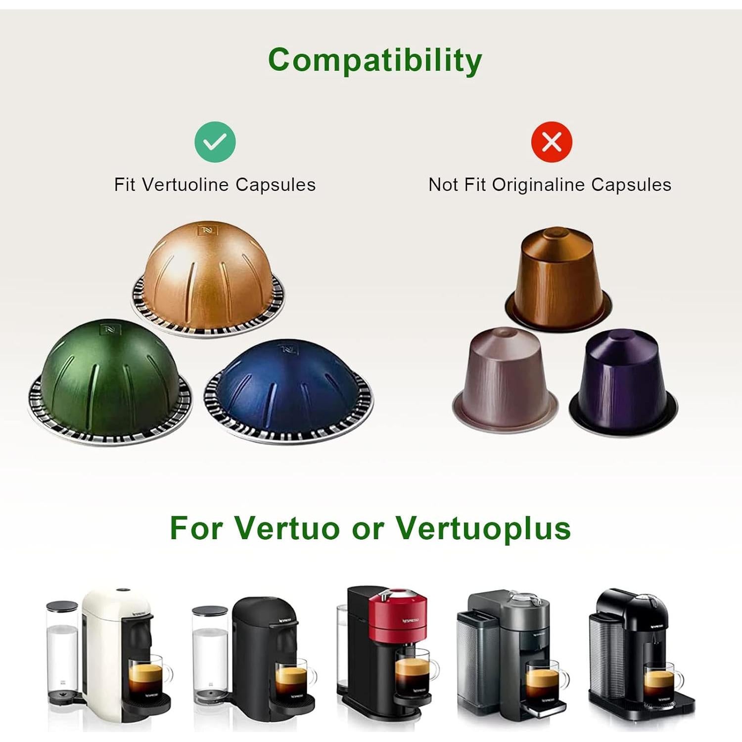 Tapas de Aluminio Clinuse para Cápsulas Nespresso Vertuo 61mm - 100 Pcs