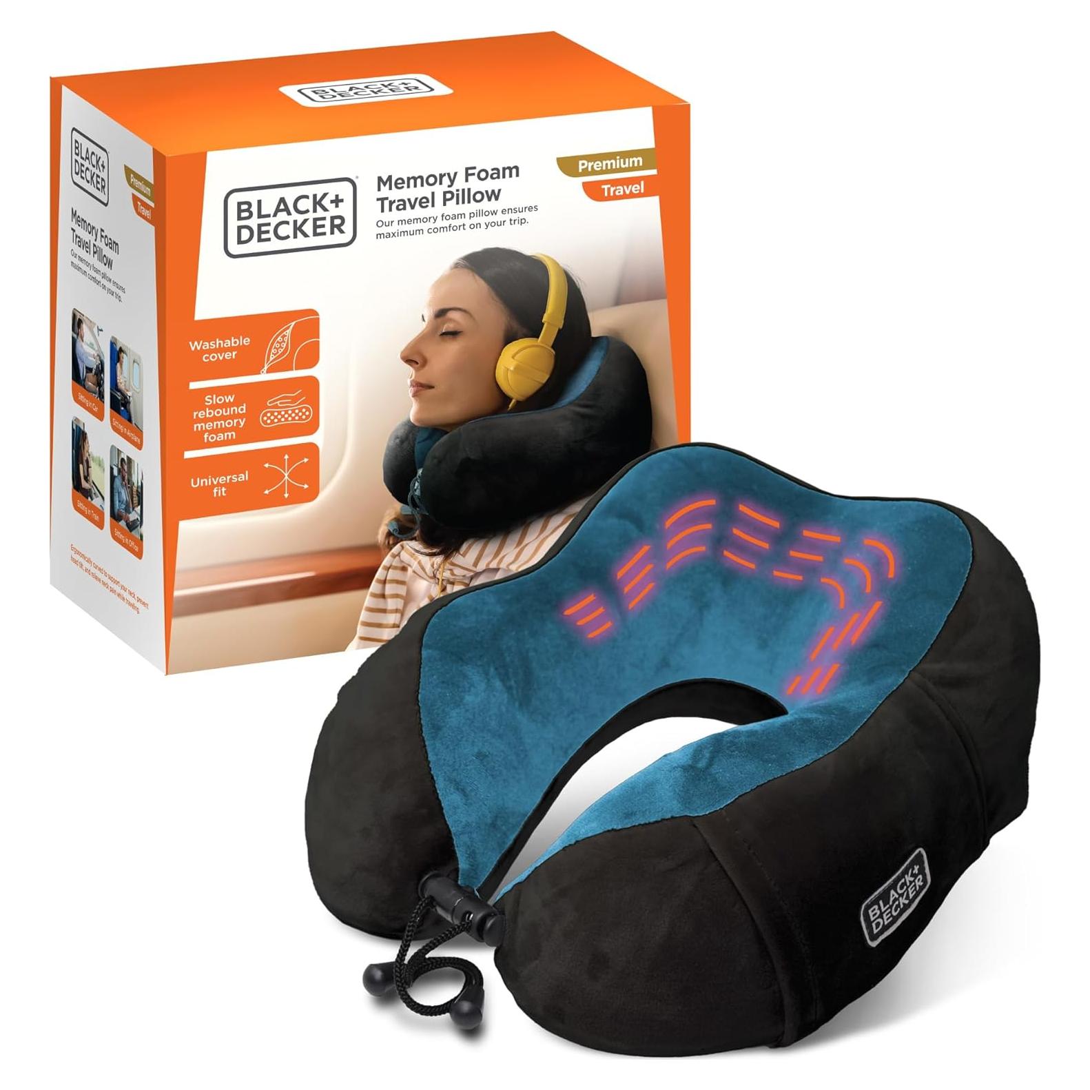 Almohada de Espuma Viscoelástica BLACK+DECKER con Bolsillo