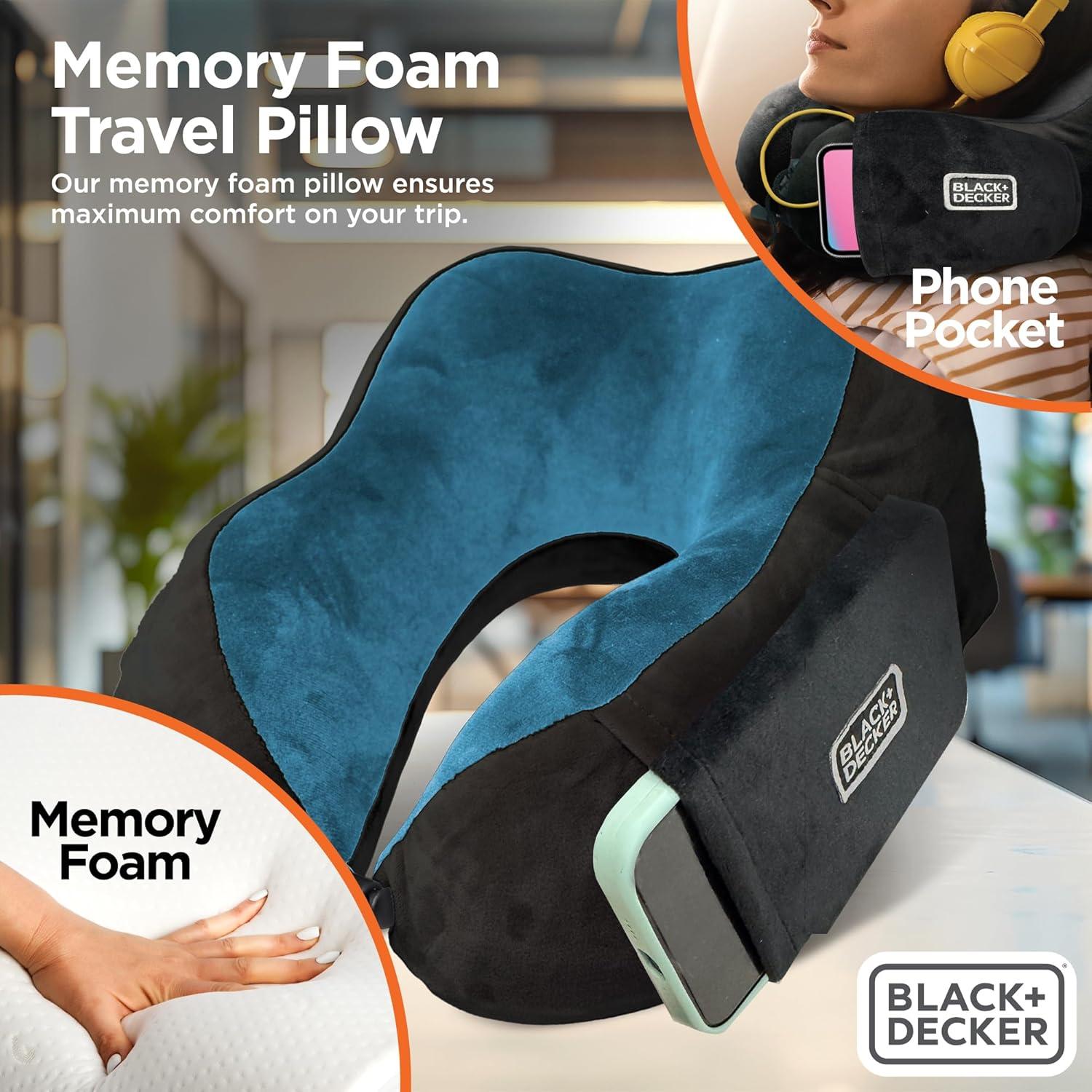 Almohada de Espuma Viscoelástica BLACK+DECKER con Bolsillo