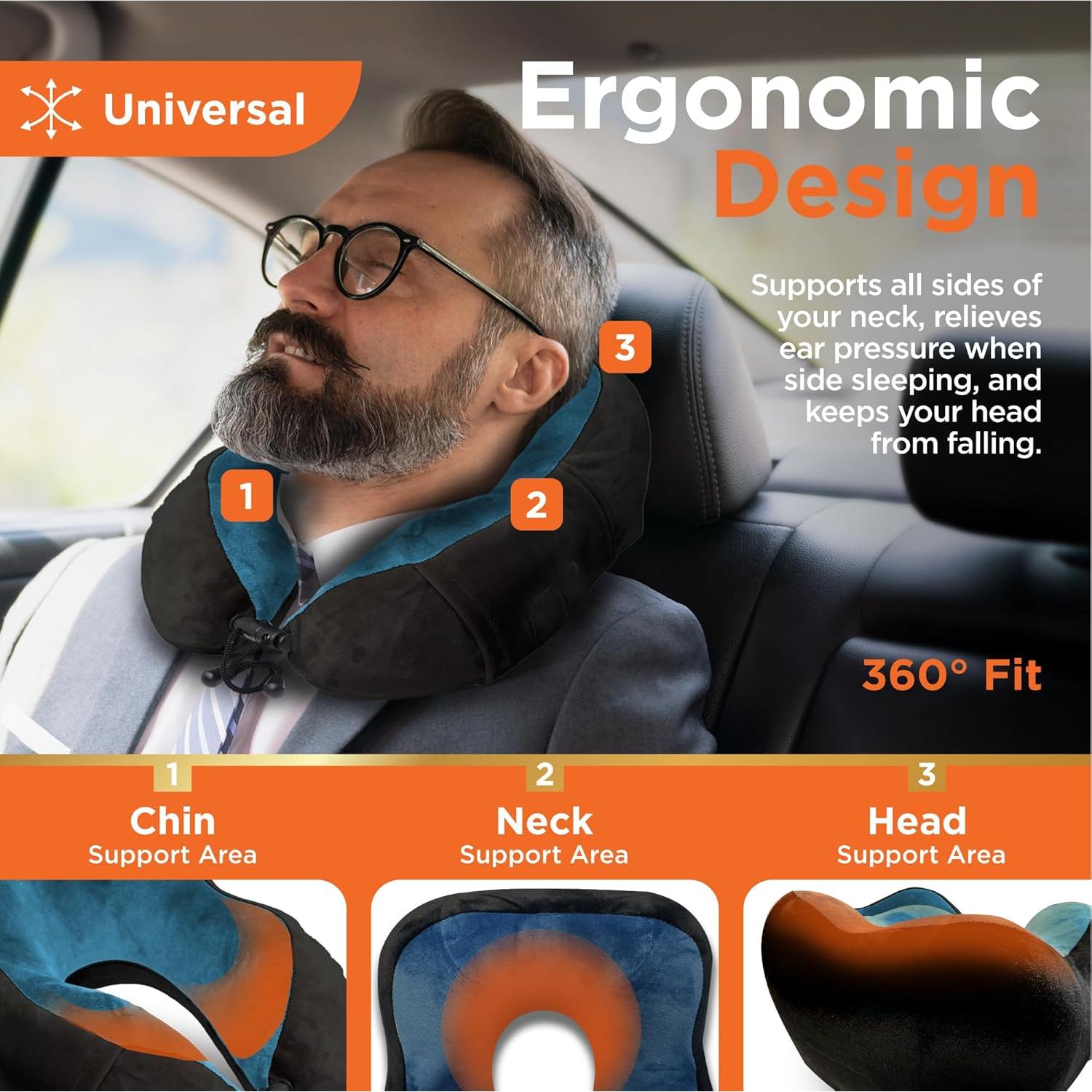 Almohada de Espuma Viscoelástica BLACK+DECKER con Bolsillo