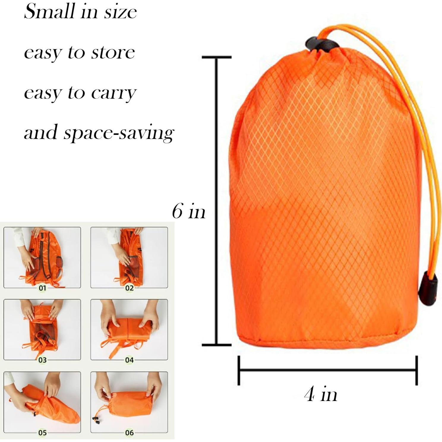 Mochila Plegable 15L Yloxuf Impermeable Negra para Viaje