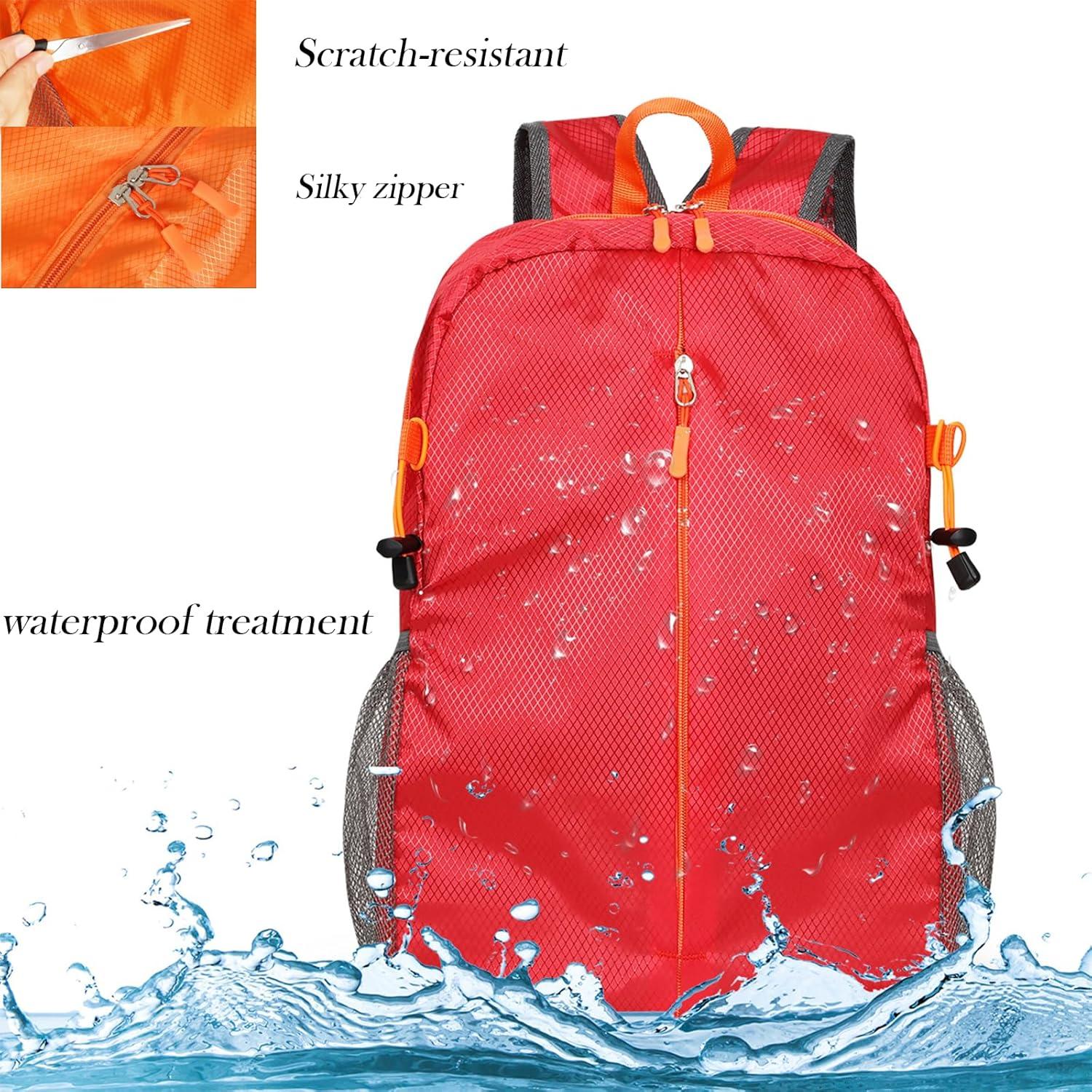Mochila Plegable 15L Yloxuf Impermeable Negra para Viaje