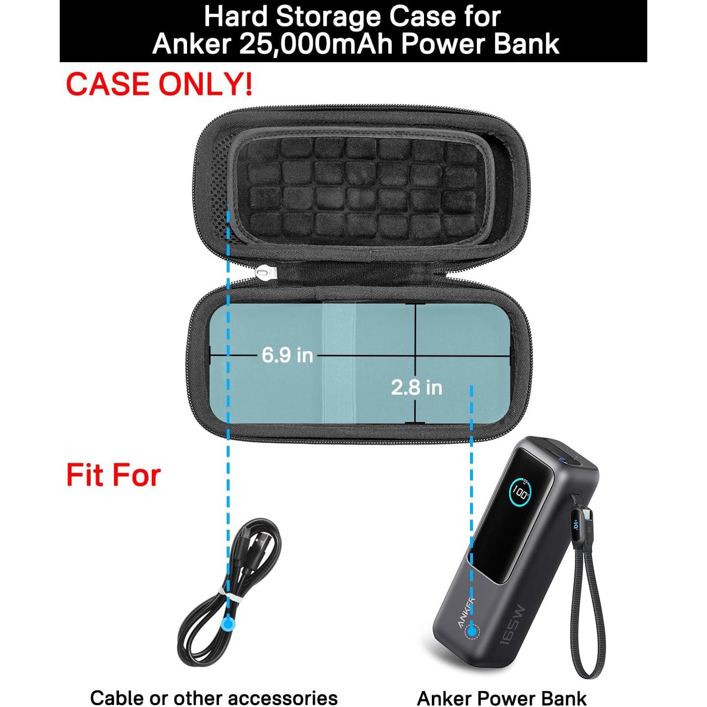 Funda Dura RAIACE para Batería Externa Anker 25000mAh - Negro