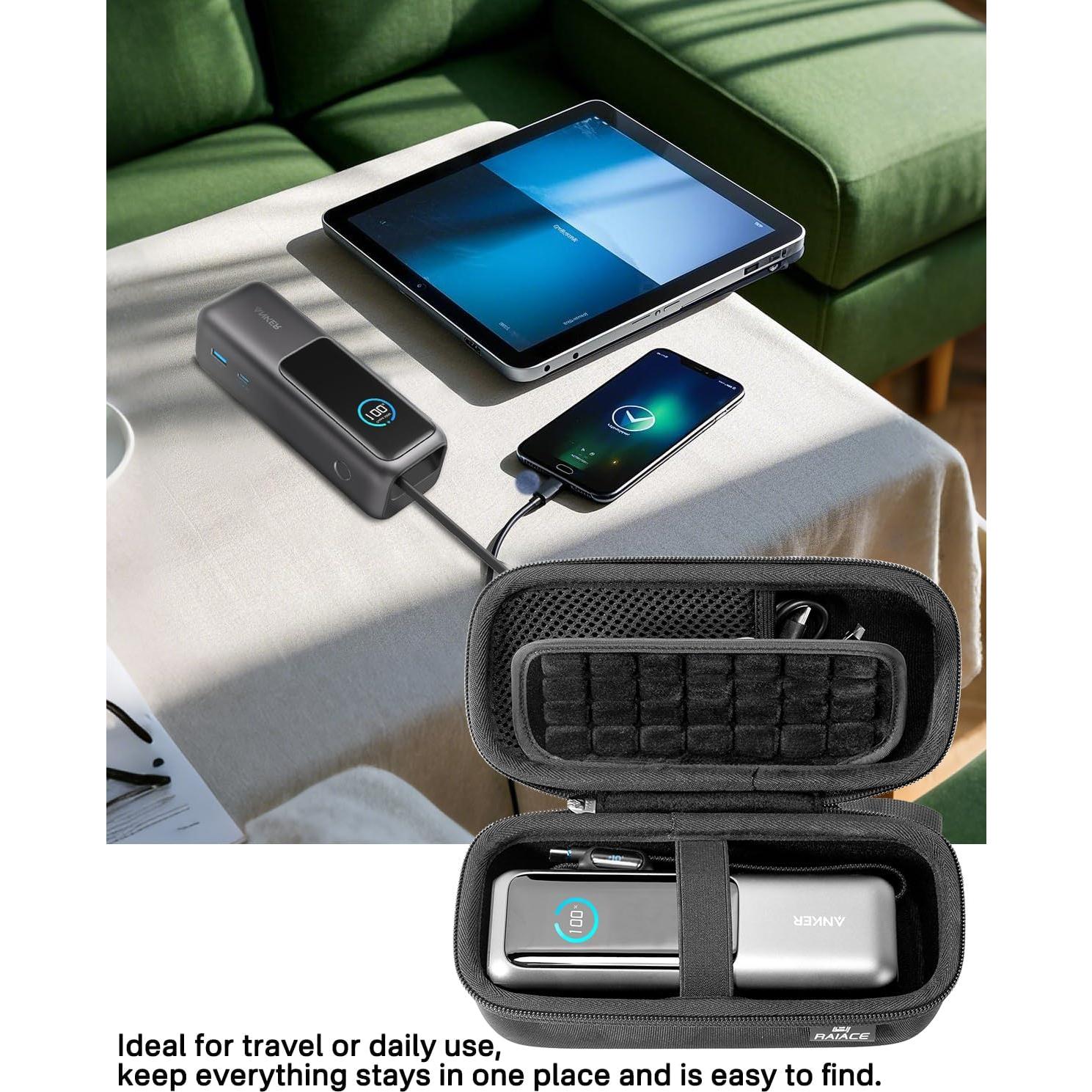 Funda Dura RAIACE para Batería Externa Anker 25000mAh - Negro