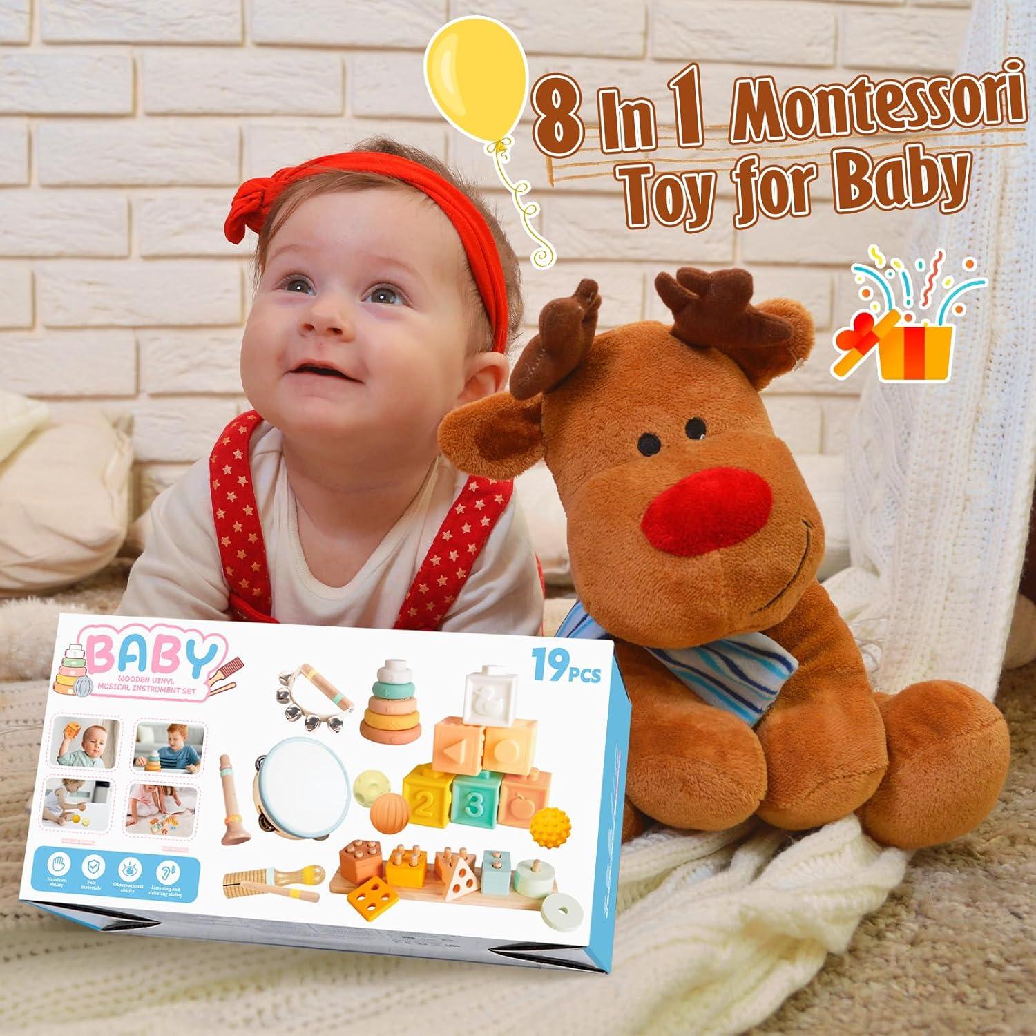 Set de Instrumentos Musicales de Madera Hewaurorion 8 en 1