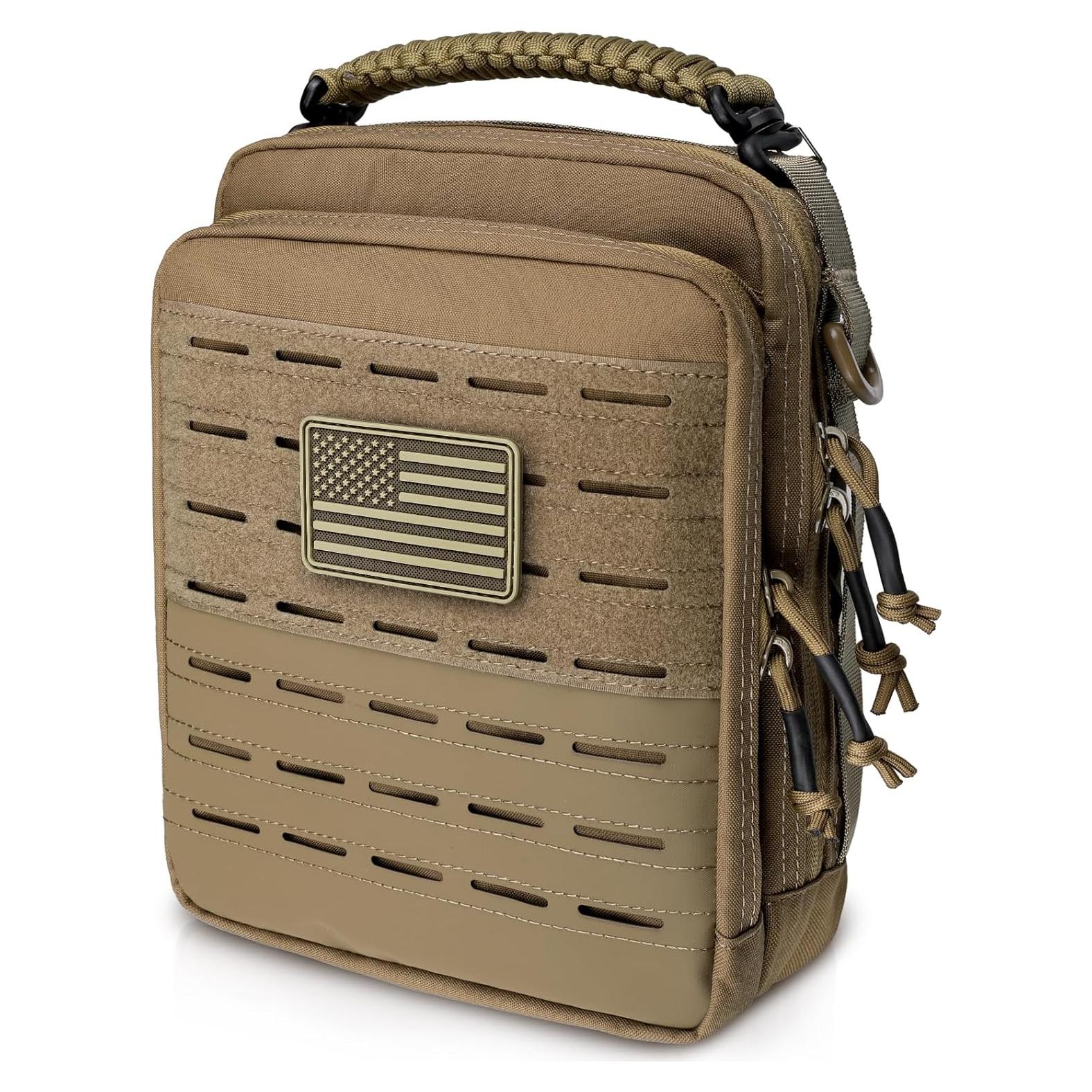 Bolsa Administrativa Táctica Molle WYNEX Marrón Coyote 20.3x9.7x26.9cm